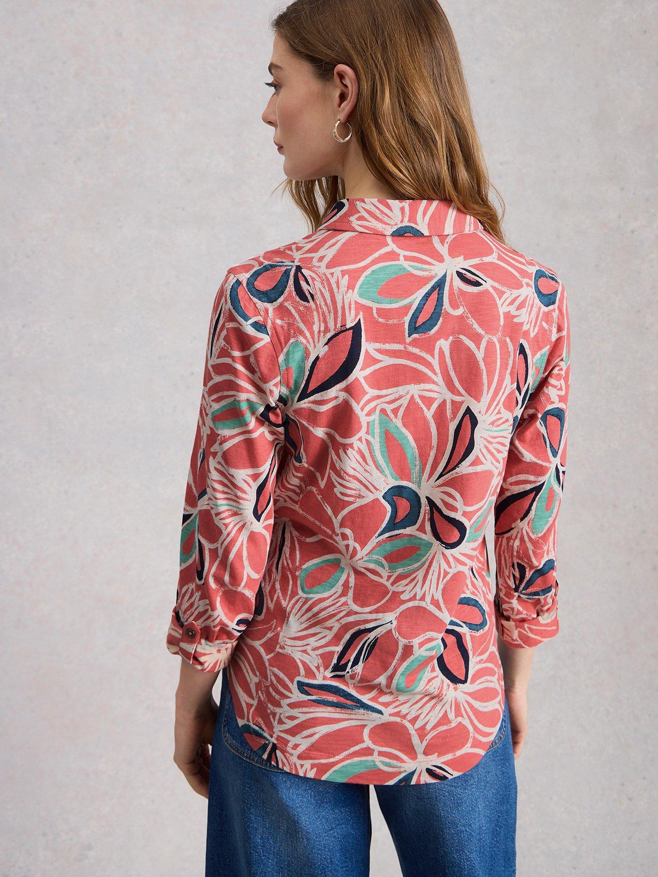 Image 2 of 6 of White Stuff Annie Jersey Shirt - Pink