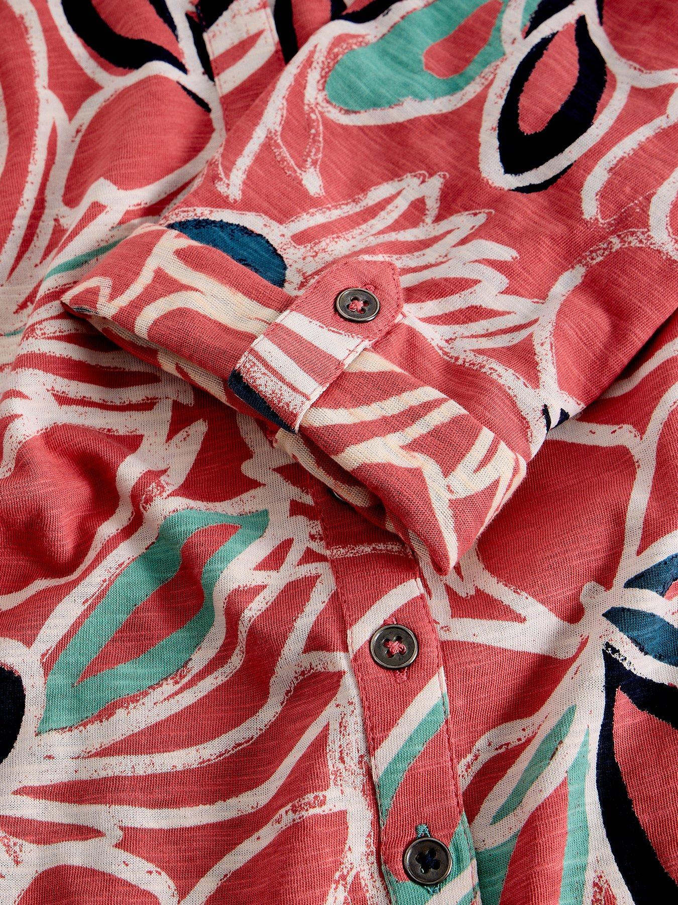 Image 6 of 6 of White Stuff Annie Jersey Shirt - Pink