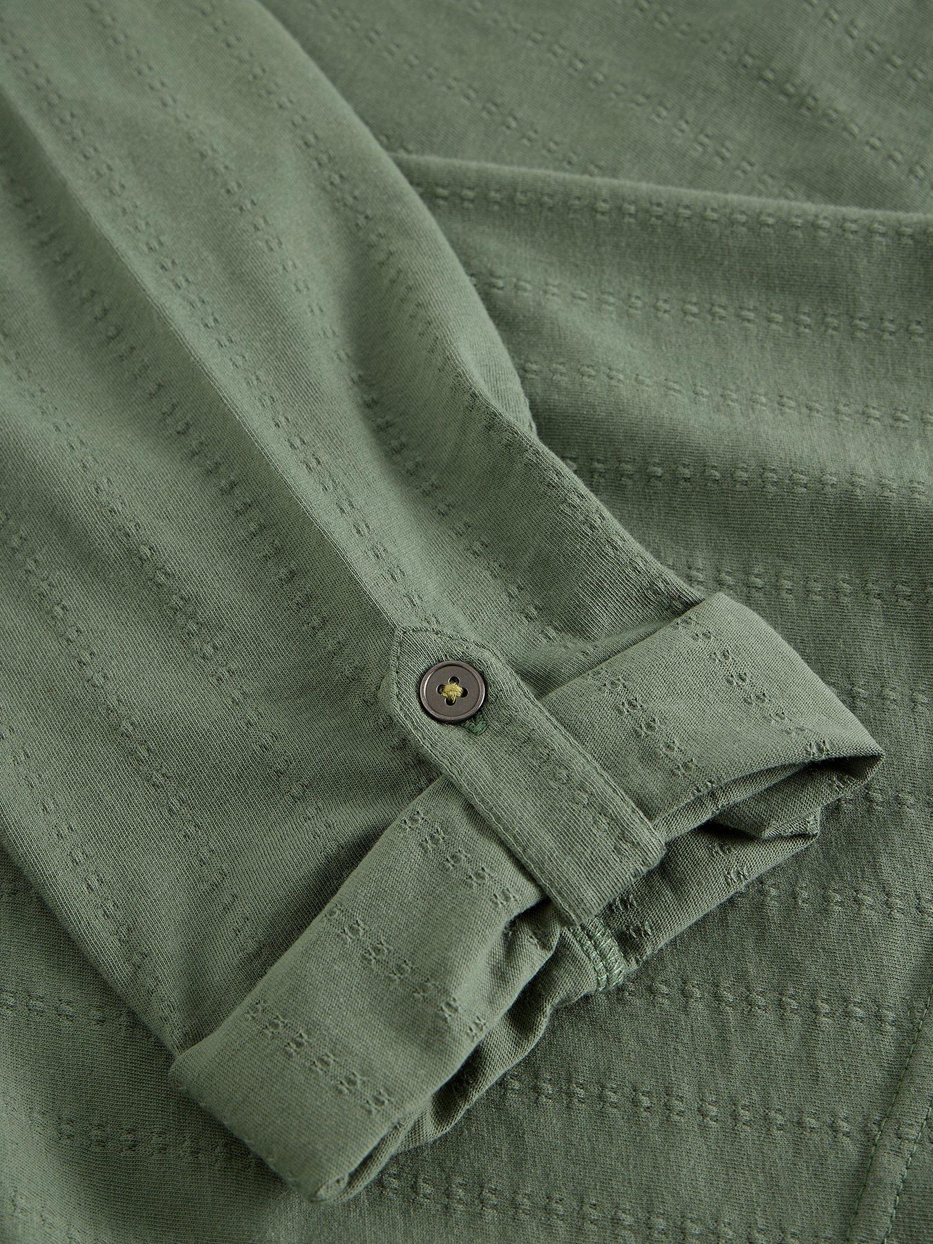 Image 6 of 6 of White Stuff Allie Jersey Texture Shirt - Green