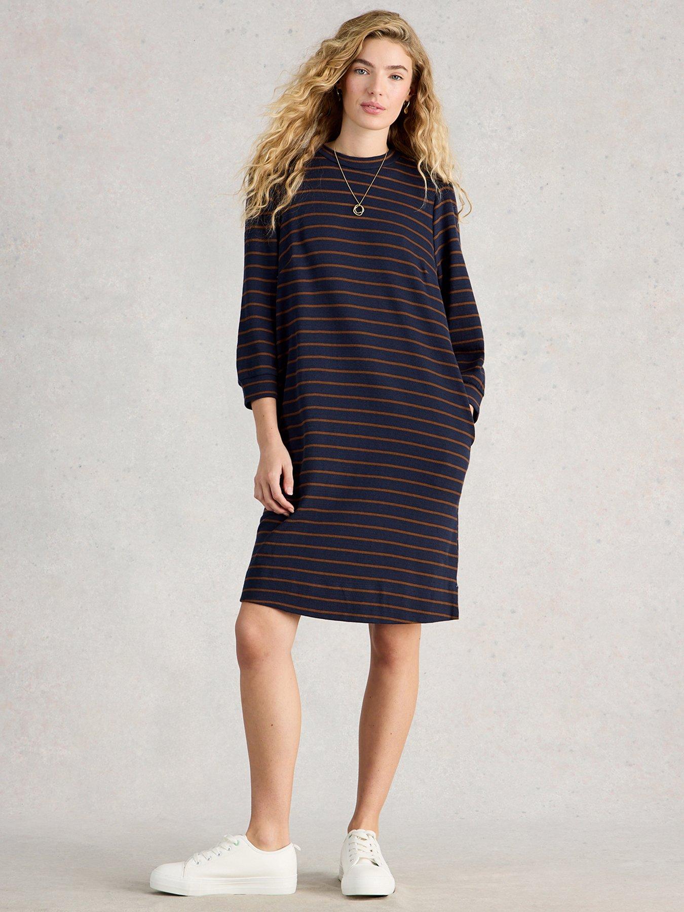 Image 1 of 6 of White Stuff Amy Stripe Dress