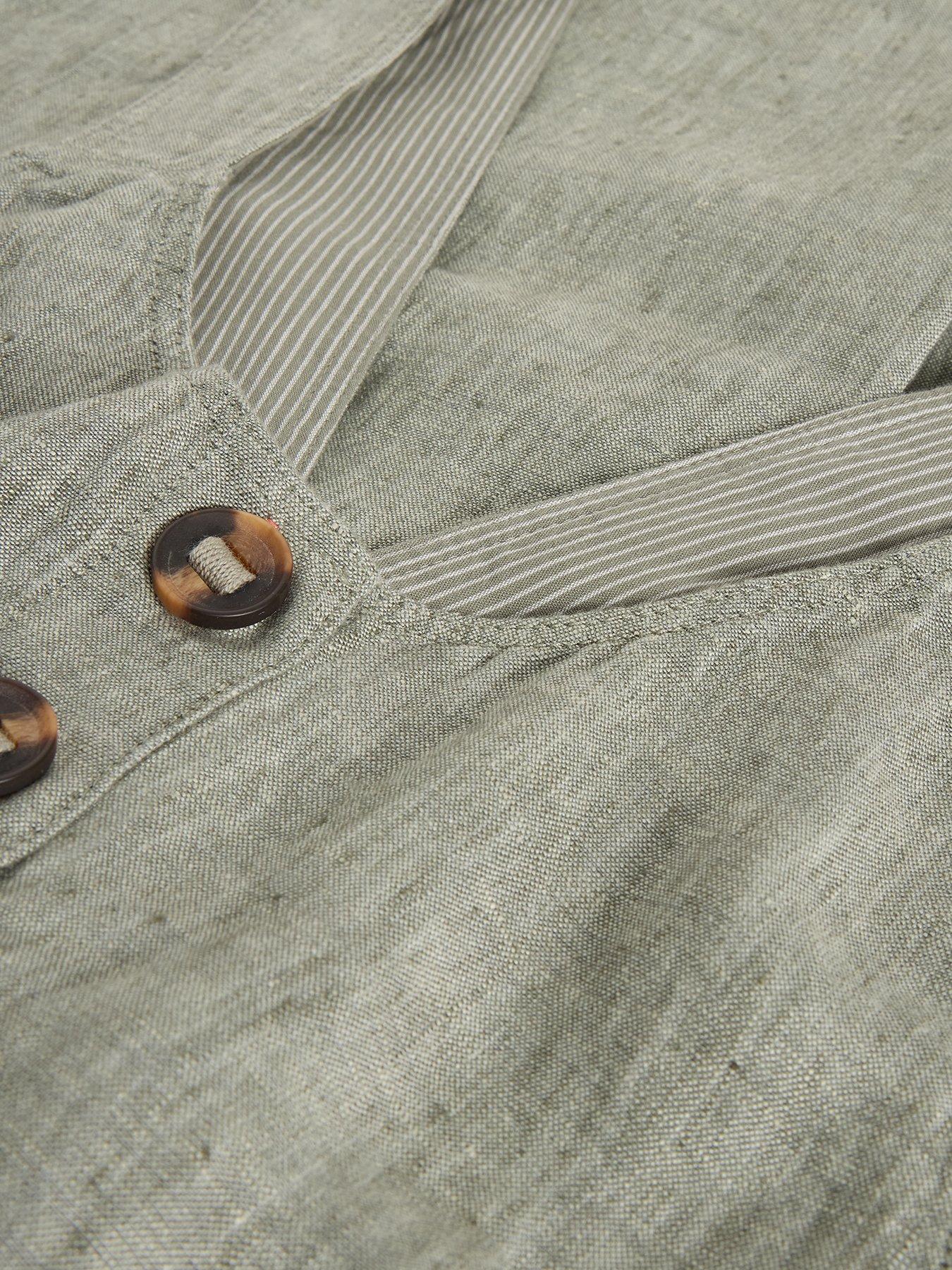 Image 6 of 6 of White Stuff Viola Linen Dungaree - Green