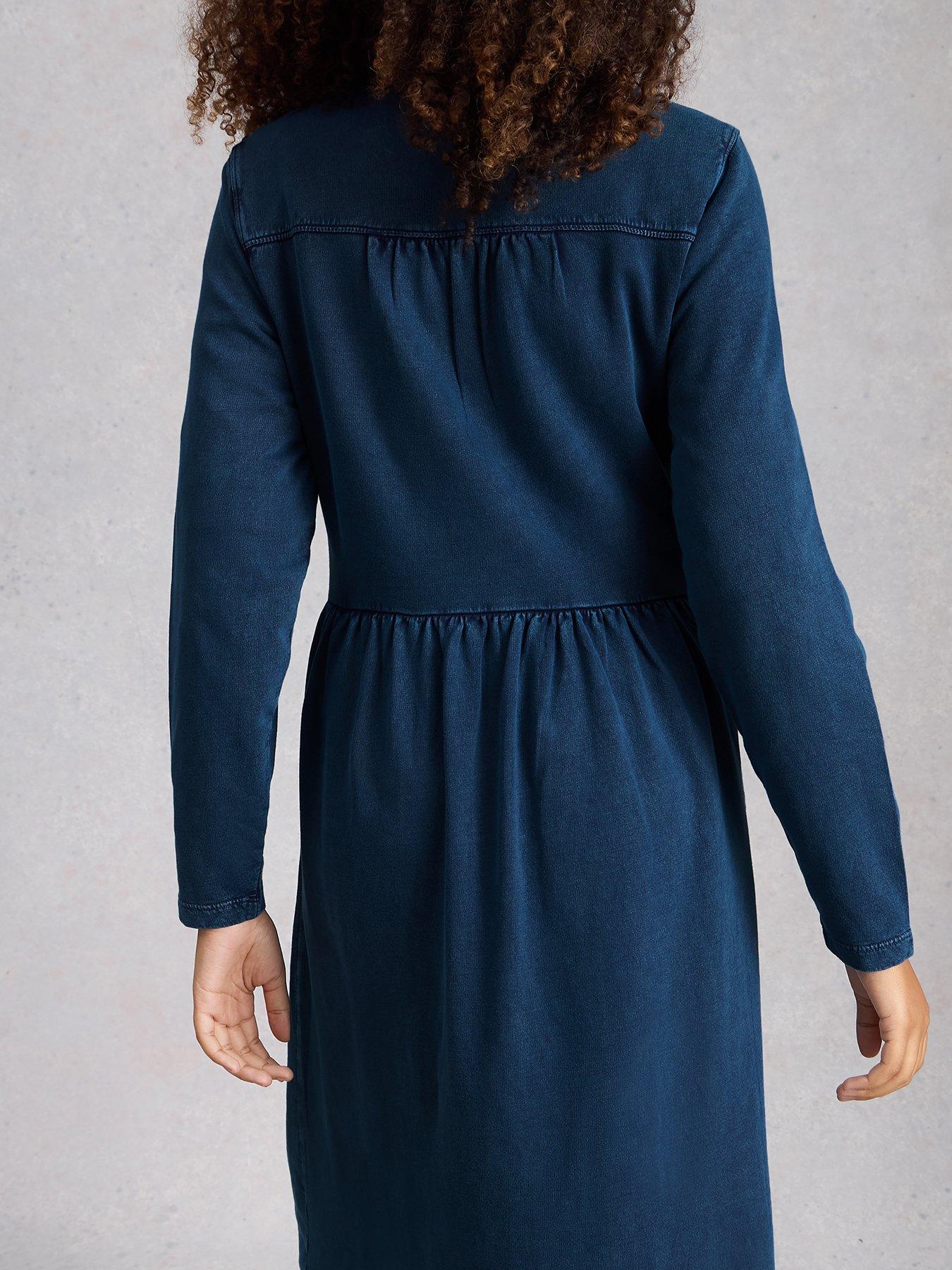 Image 2 of 6 of White Stuff Ray Jersey Midi Dress - Blue