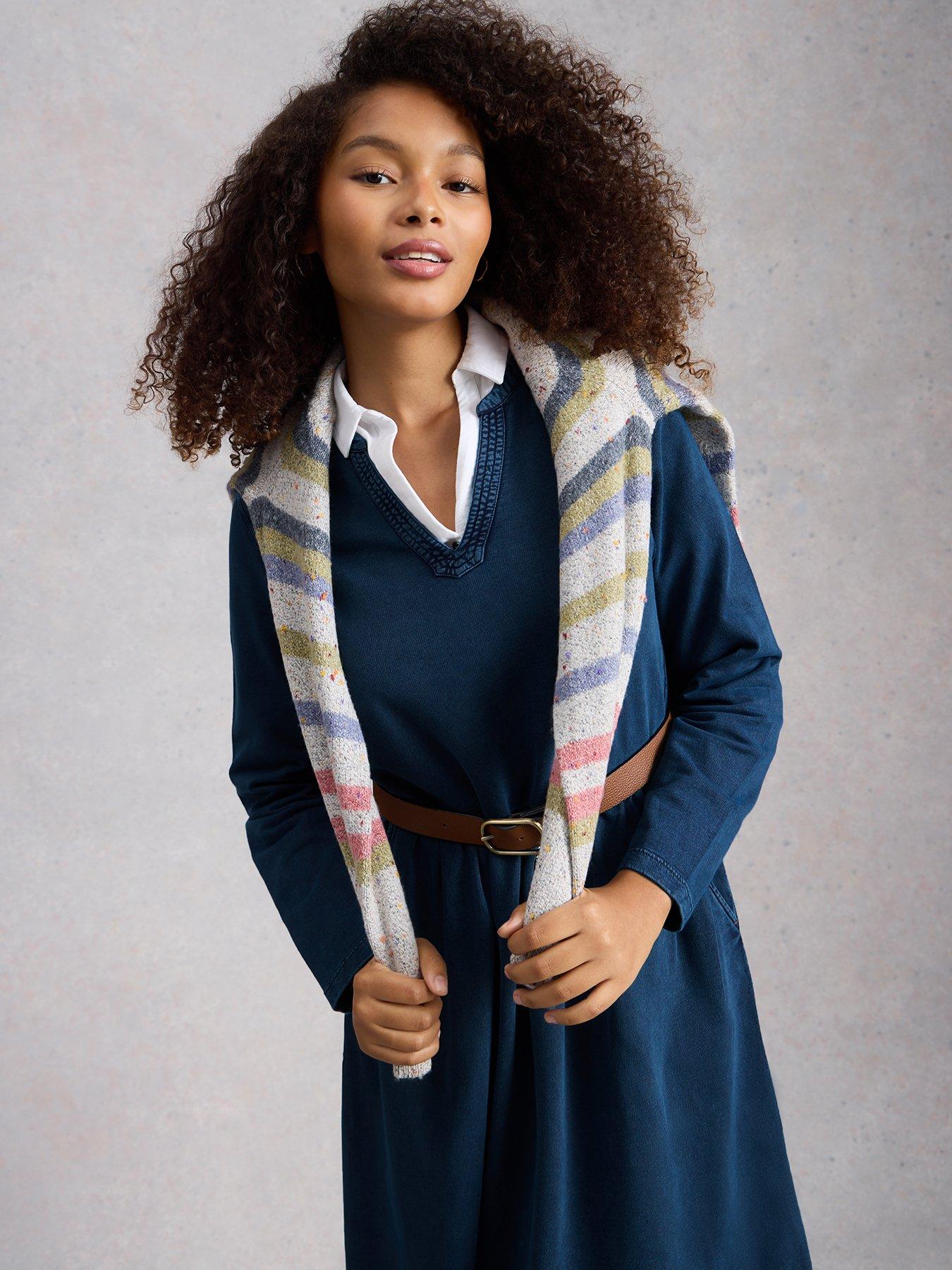 Image 3 of 6 of White Stuff Ray Jersey Midi Dress - Blue