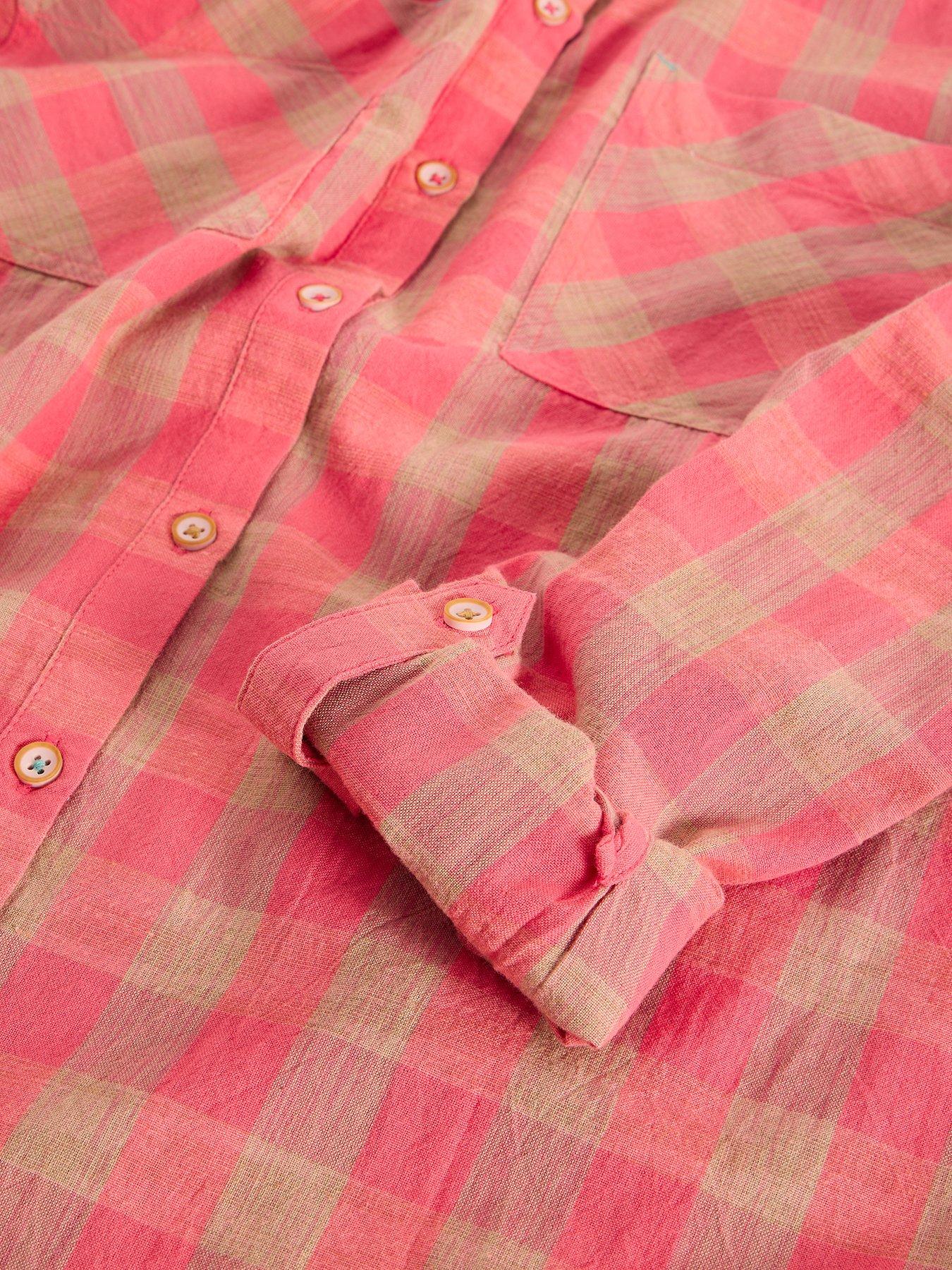 Image 6 of 6 of White Stuff Sophie Check Shirt - Pink