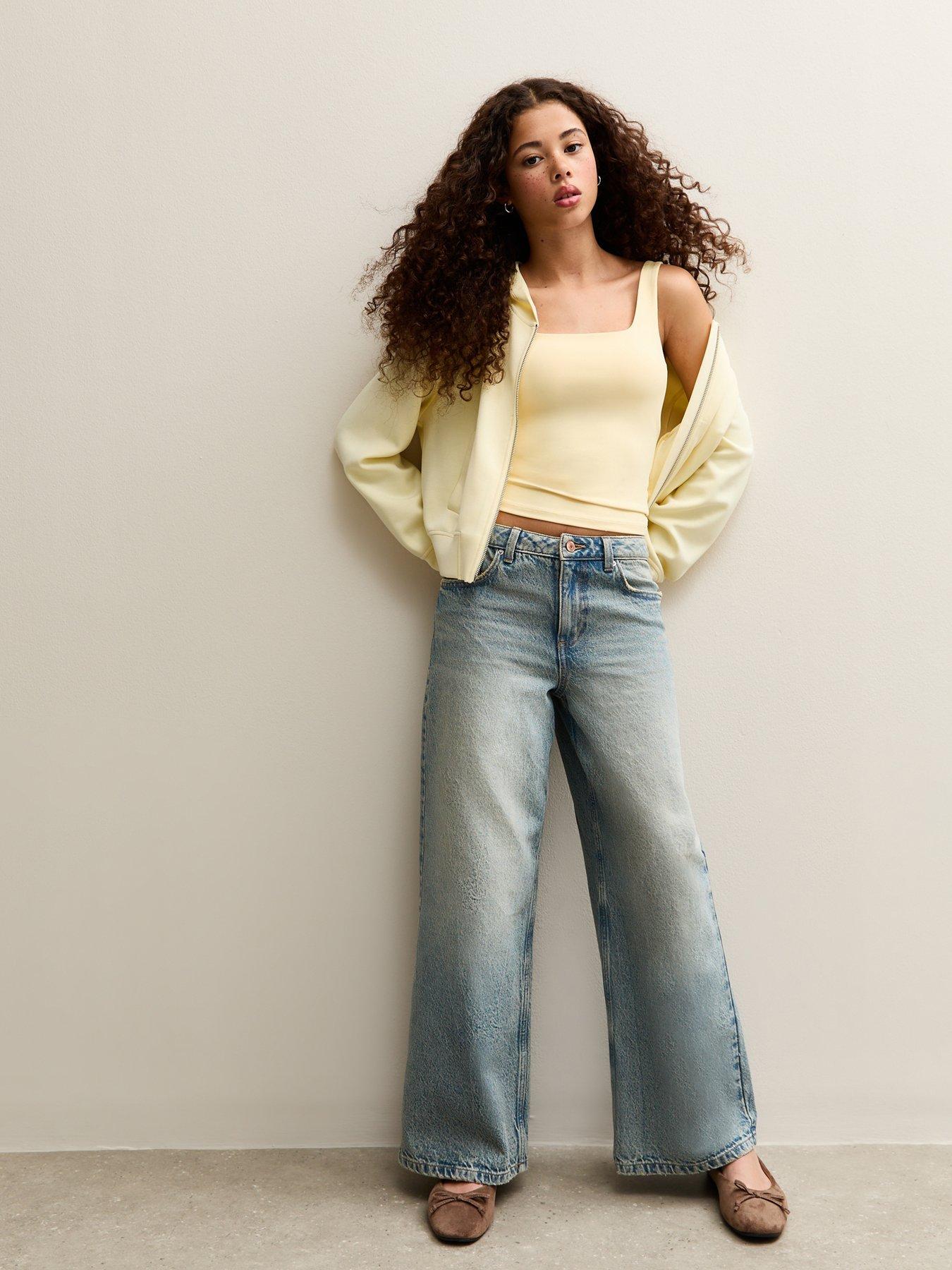 Image 3 of 5 of New Look 915 Slinky Square Neck Vest Top - Light Yellow