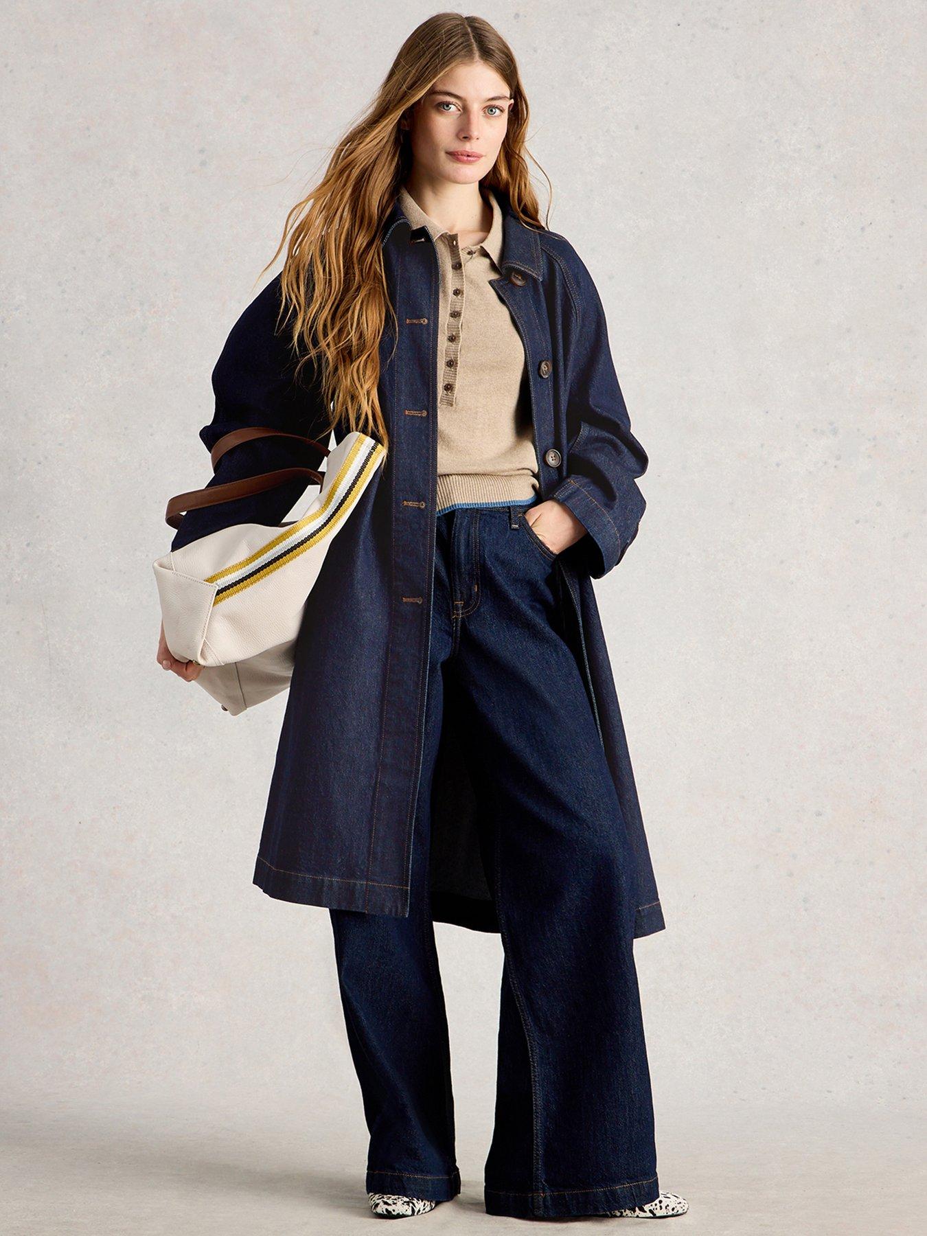 Image 1 of 6 of White Stuff Oakleigh Denim Coat - Blue