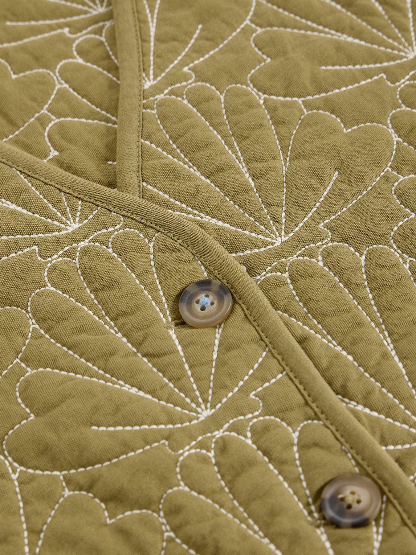 Image 6 of 6 of White Stuff Ayra Quilted Gilet - Green