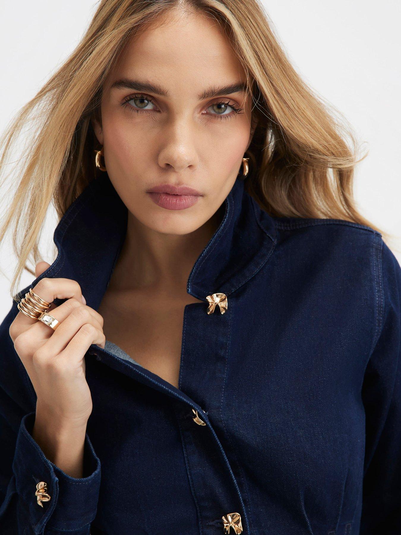 river-island-cinched-waist-denim-dress-blueoutfit