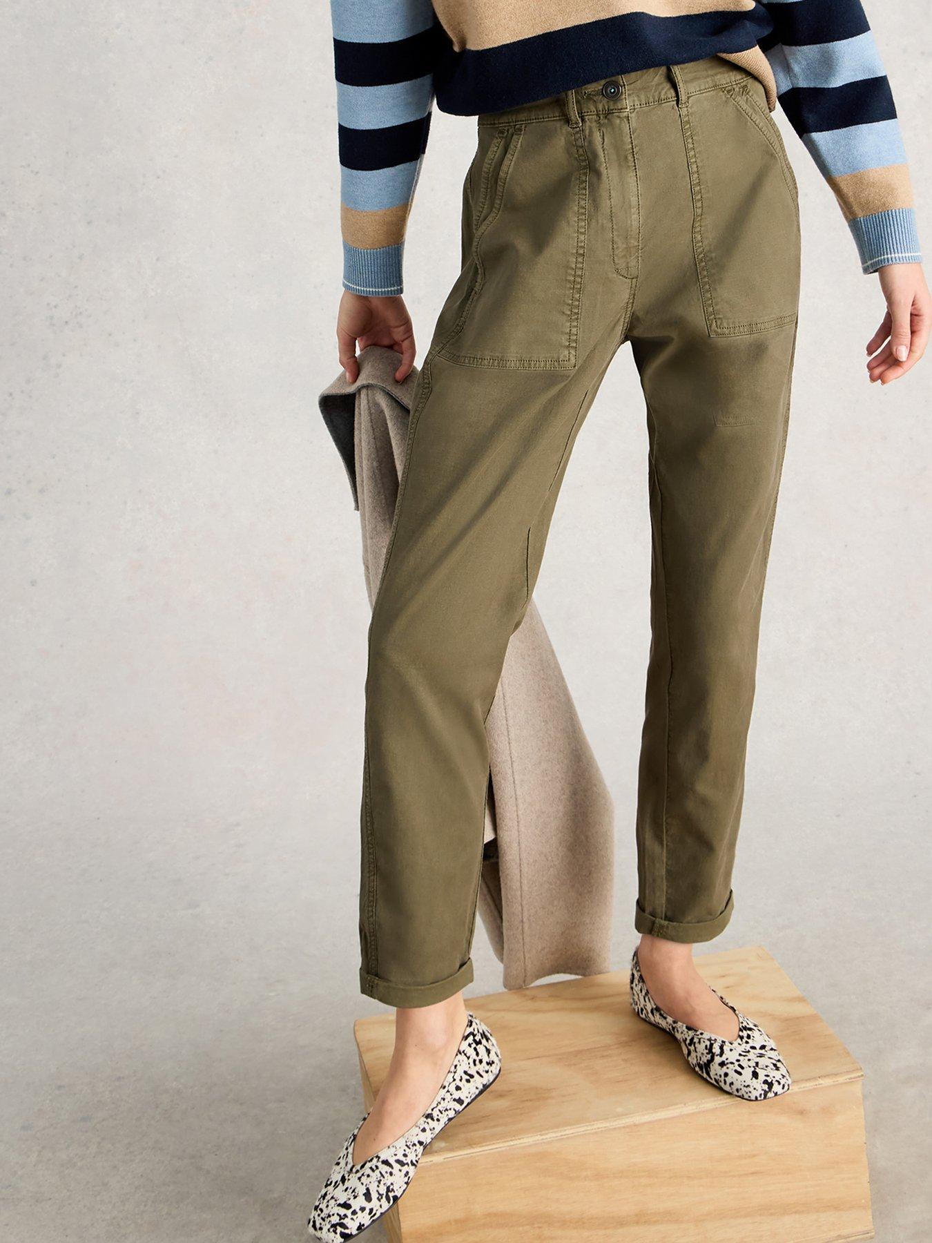 Image 1 of 6 of White Stuff Twister Chino Trouser - Green