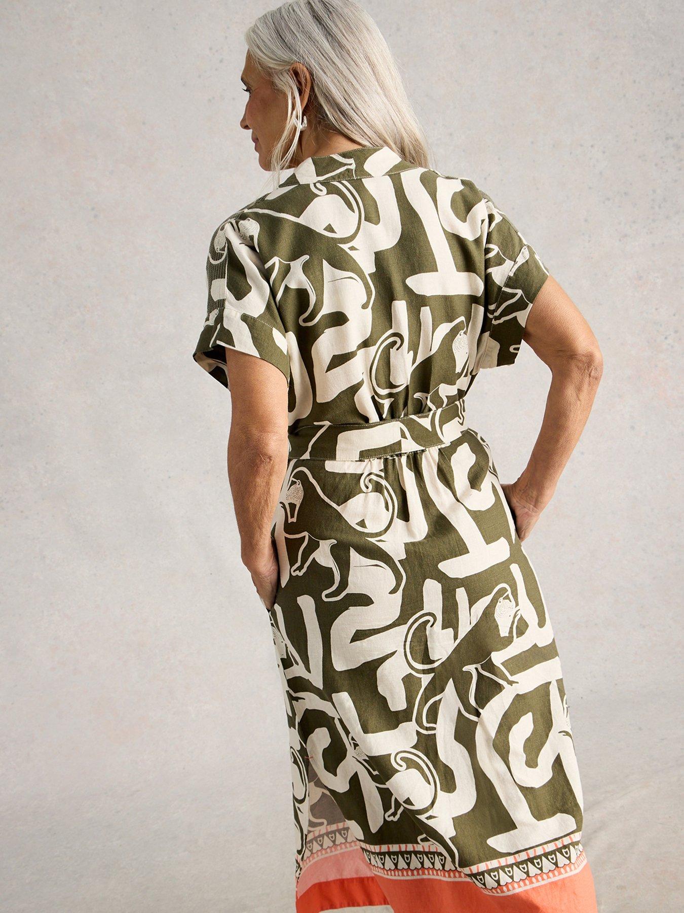 Image 2 of 6 of White Stuff Marianne Linen Dress - Beige