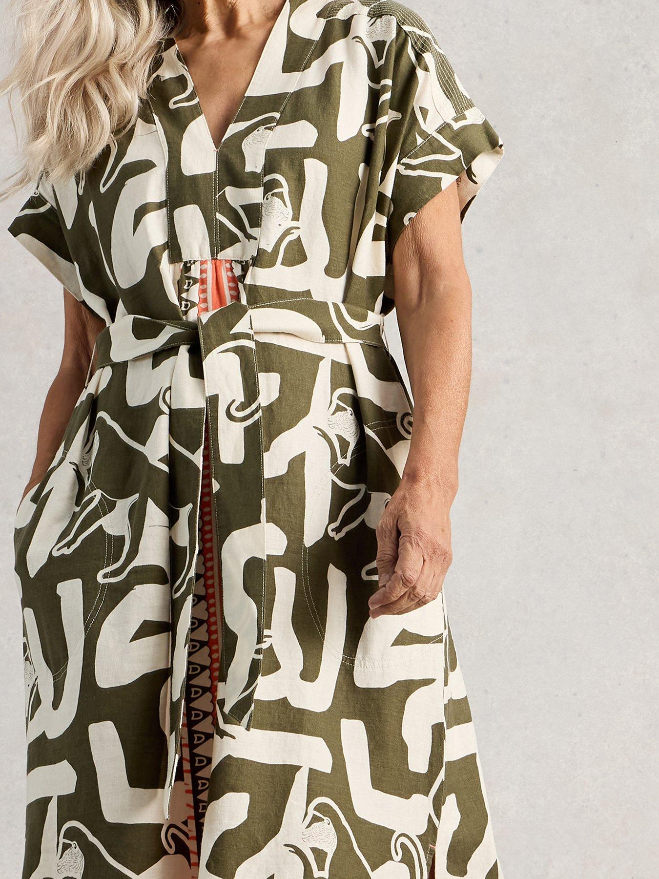 Image 4 of 6 of White Stuff Marianne Linen Dress - Beige