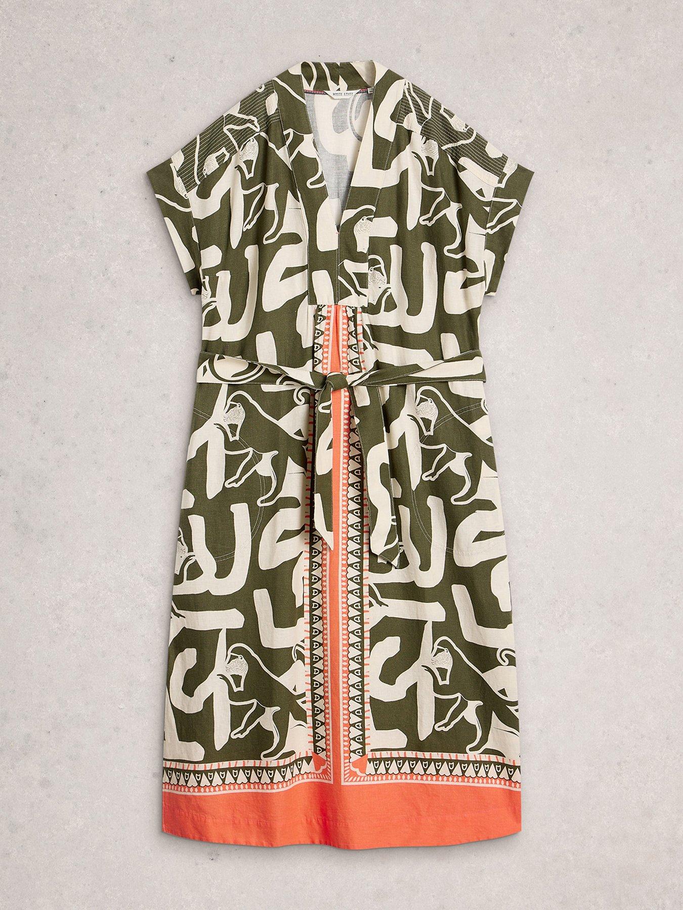 Image 5 of 6 of White Stuff Marianne Linen Dress - Beige