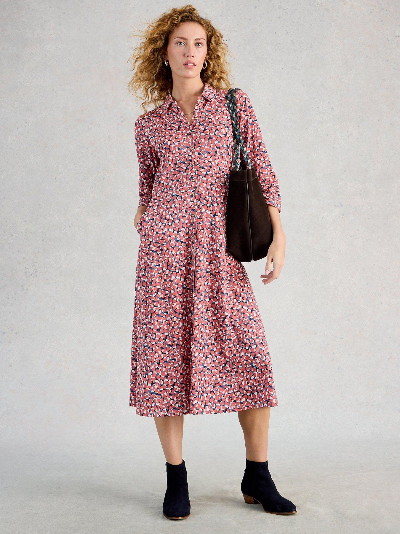 Image 1 of 6 of White Stuff Rua Jersey Shirt Dress