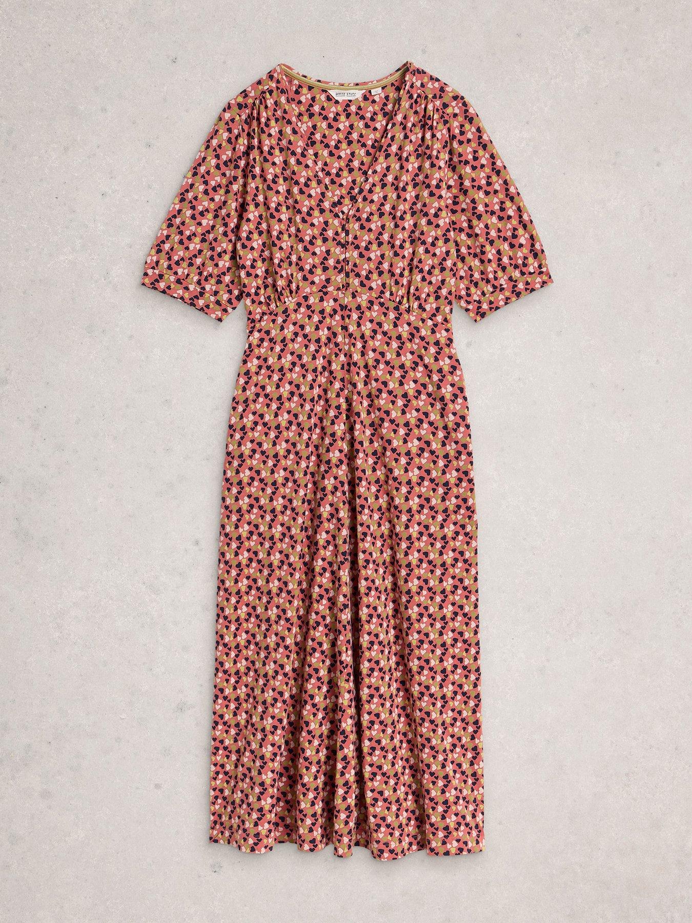 Image 5 of 6 of White Stuff Megan Jersey Dress - Pink