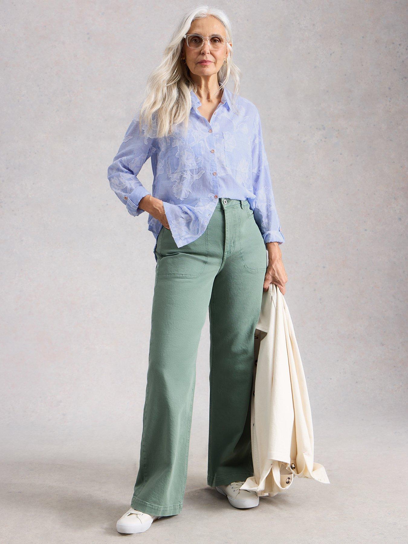 Image 3 of 6 of White Stuff Sophie Jacquard Shirt - Blue