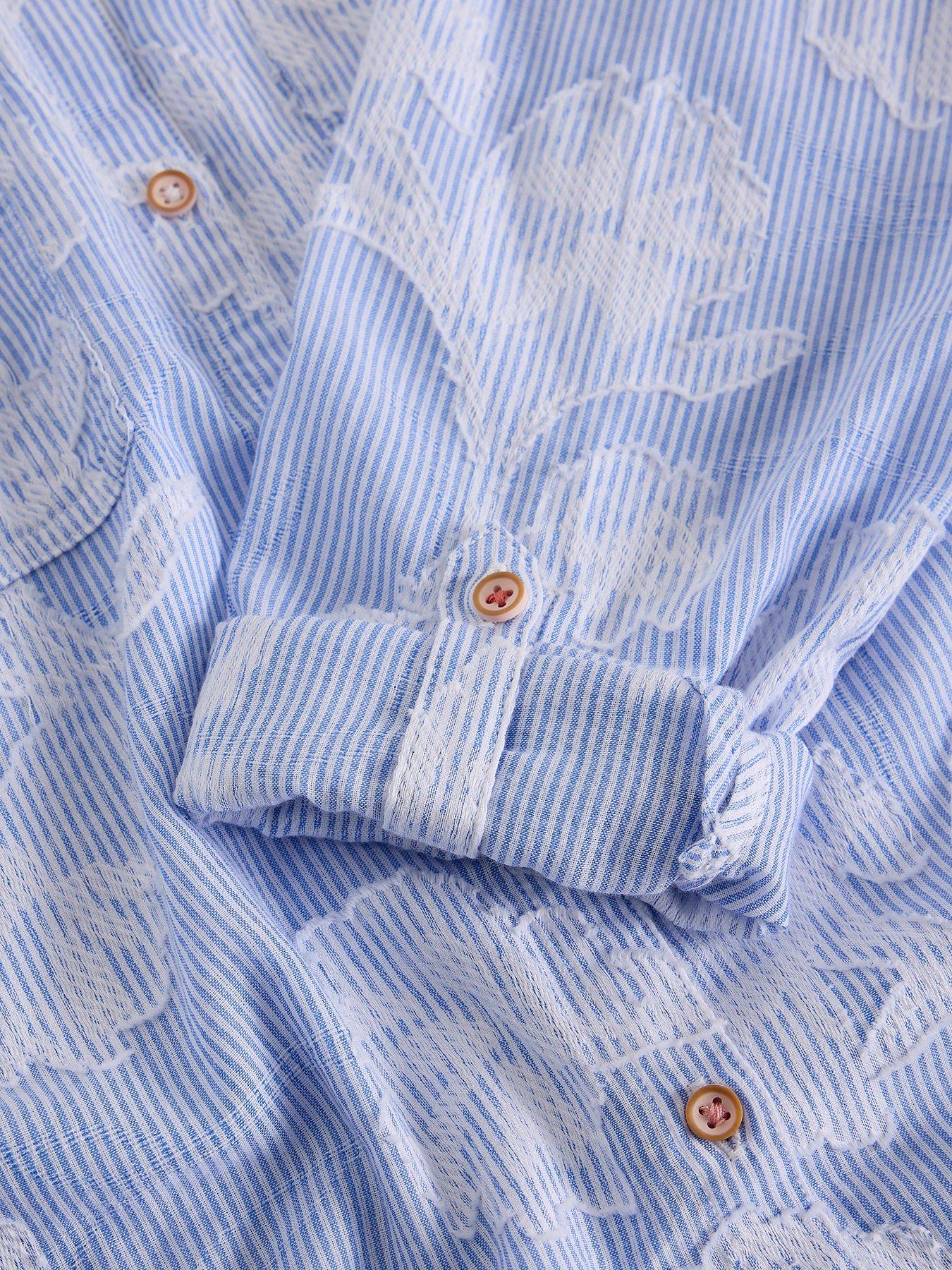 Image 6 of 6 of White Stuff Sophie Jacquard Shirt - Blue