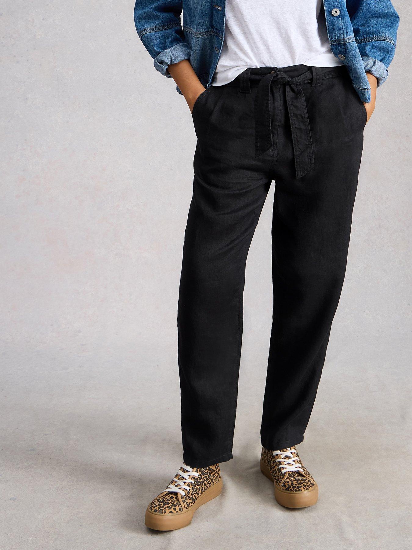 White Stuff Hadley Linen Trouser - Black