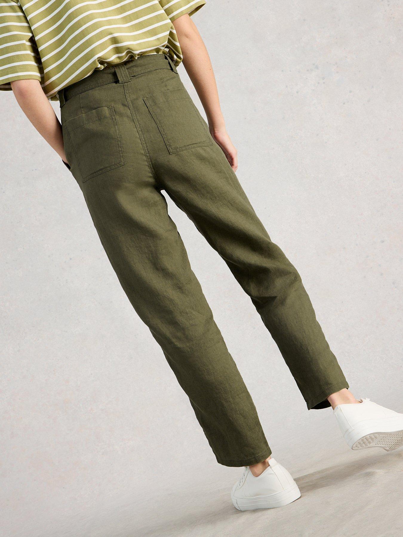 Image 2 of 6 of White Stuff Hadley Linen Trouser - Green
