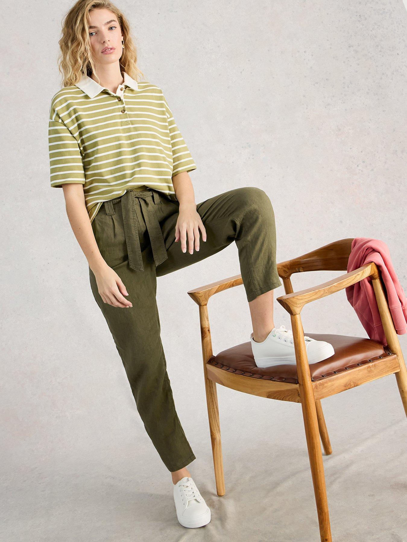 Image 3 of 6 of White Stuff Hadley Linen Trouser - Green