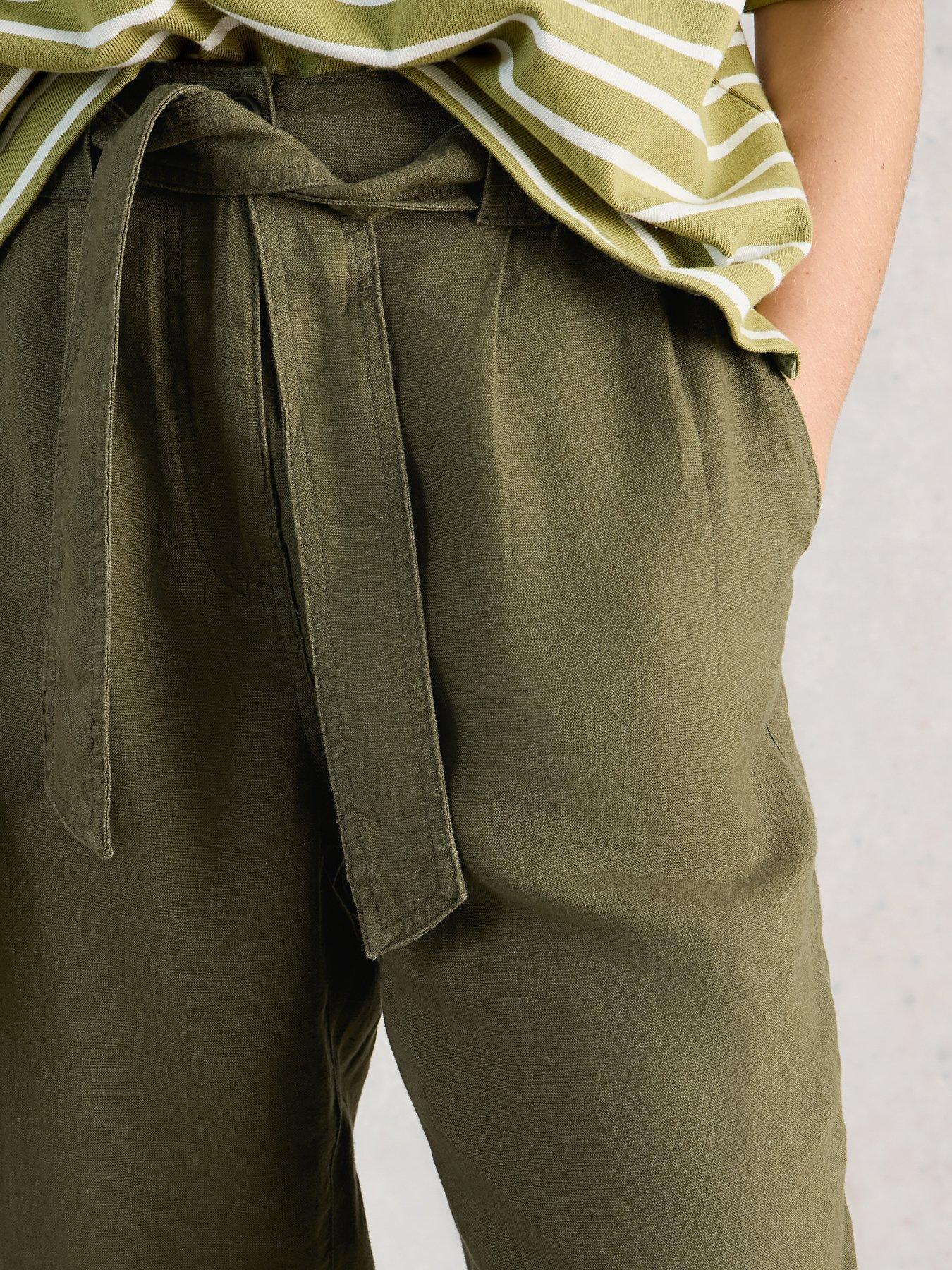 Image 4 of 6 of White Stuff Hadley Linen Trouser - Green