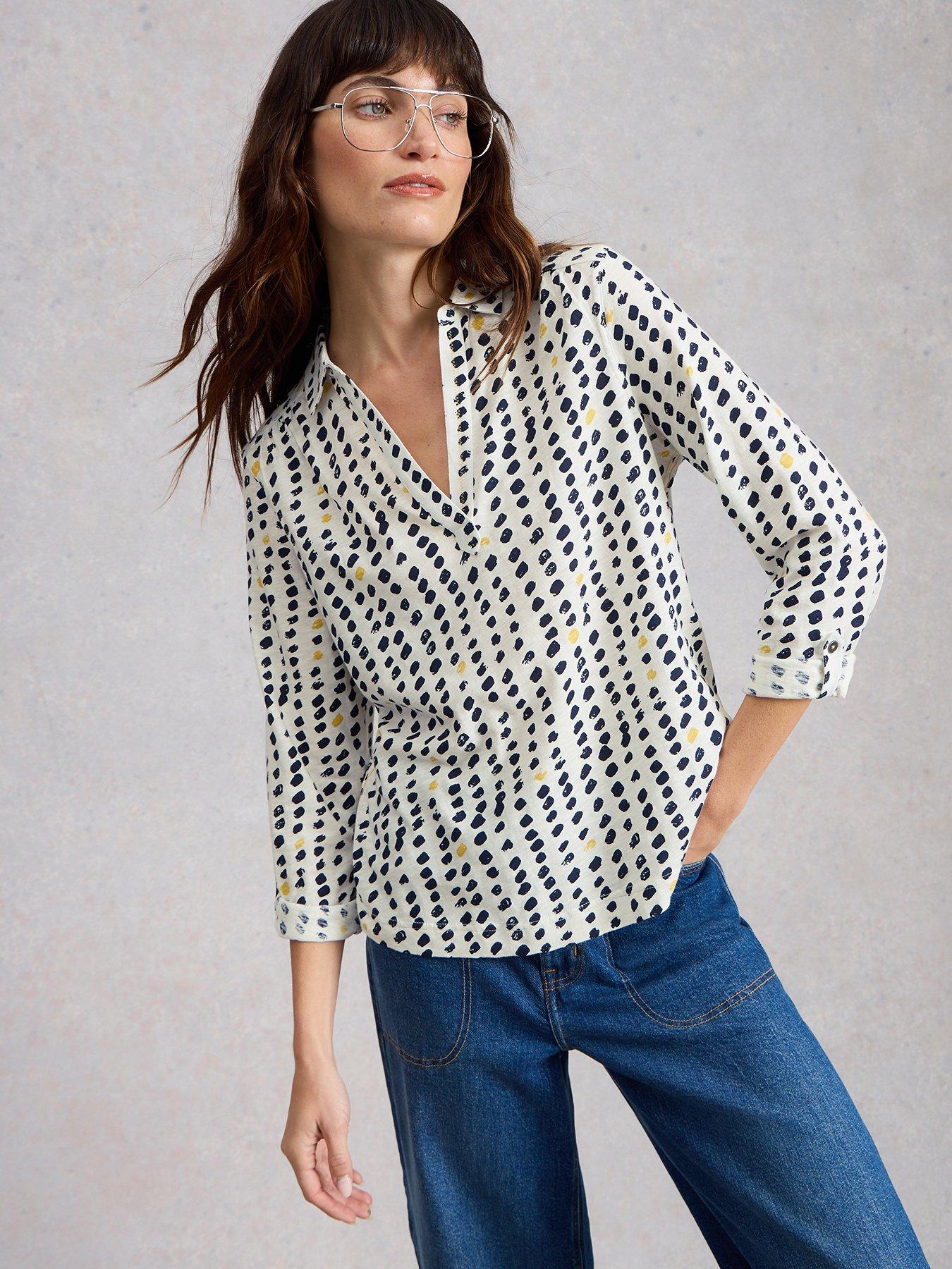 Image 1 of 4 of White Stuff Allie Jersey Shirt - White