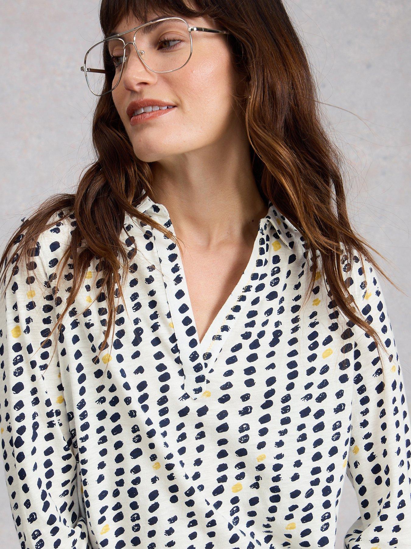 Image 4 of 4 of White Stuff Allie Jersey Shirt - White
