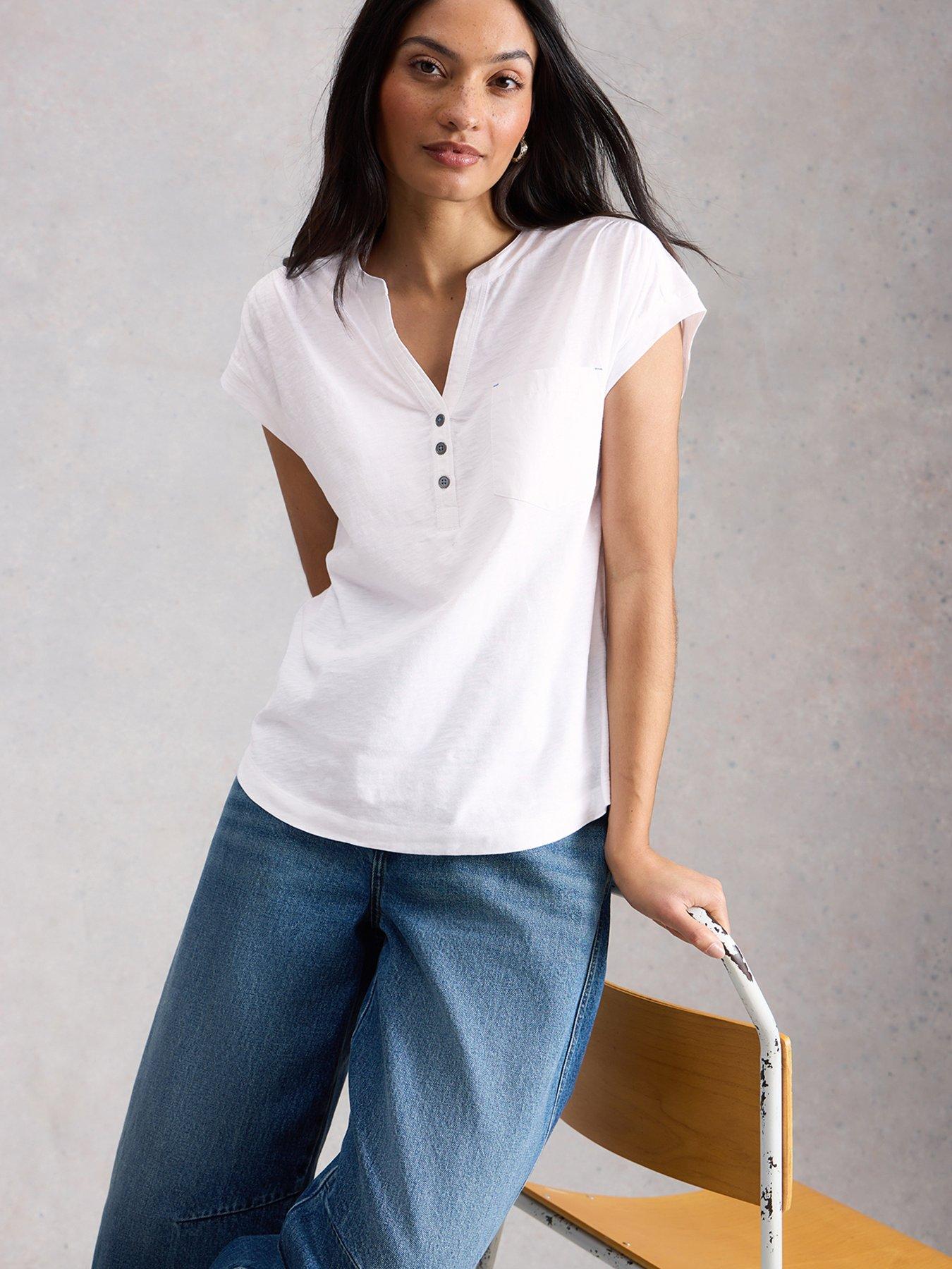 Image 1 of 6 of White Stuff Cecily Sleeveless Shirt - White