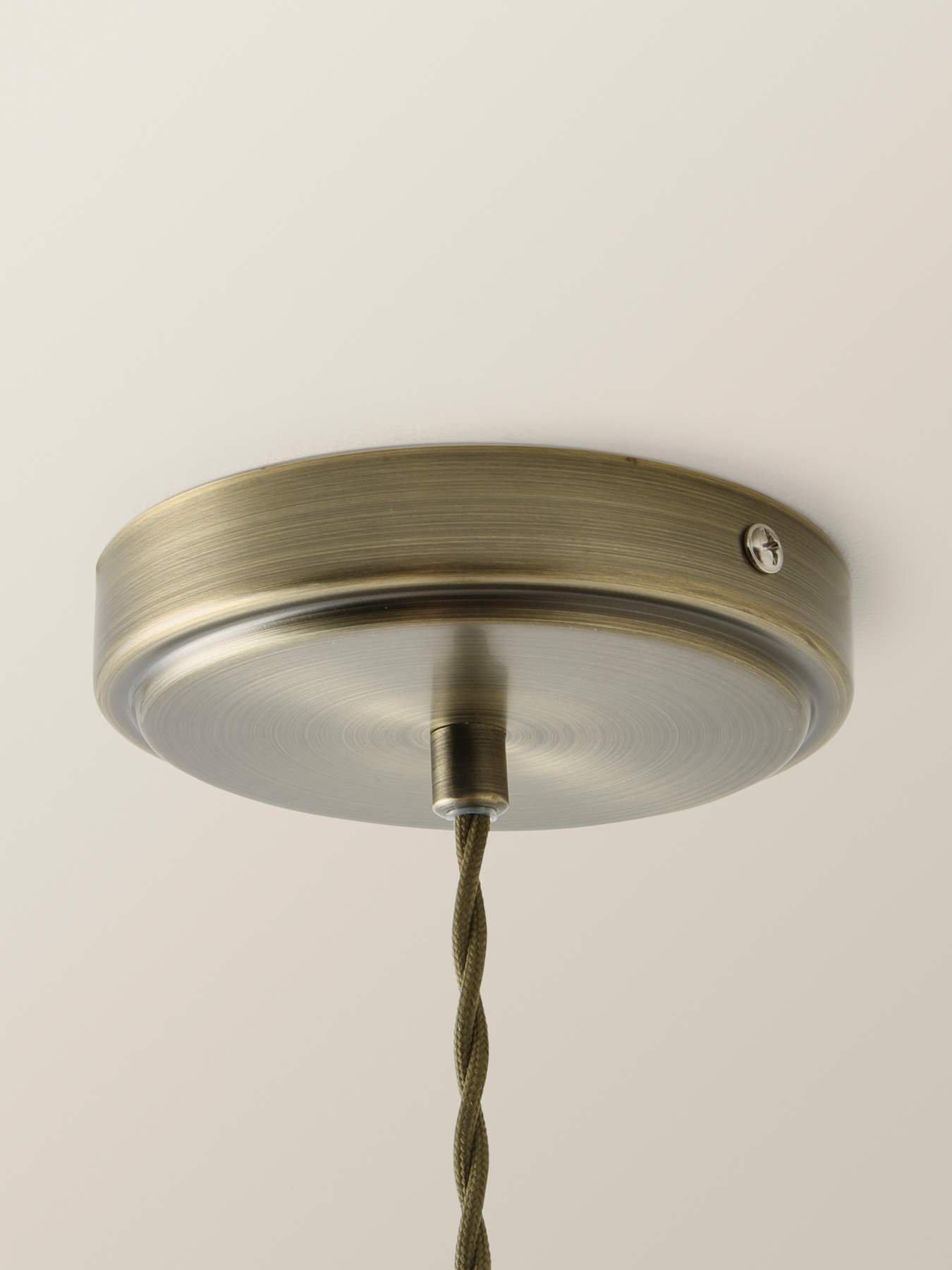 Image 5 of 6 of ValueLights Bourton Antique Gold Ribbed Dome Pendant Ceiling Light