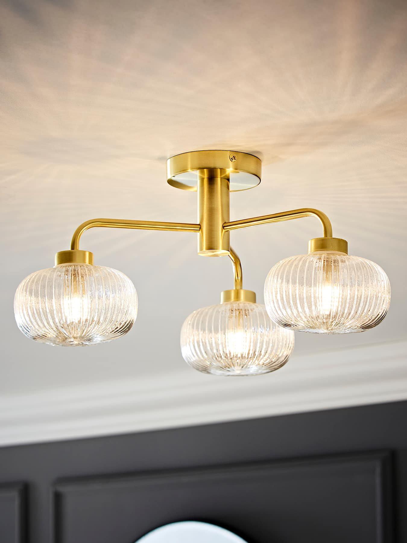 valuelights-amaia-brushed-gold-ip44-rated-3-way-clear-ribbed-glass-ceiling-light