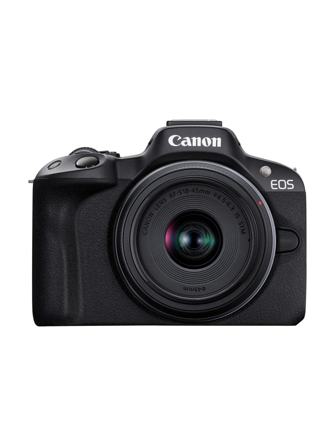 Image 2 of 6 of Canon EOS R50 Camera Kit inc RF-S 18-45mm Lens, 128GB SD Card &amp; Neck Strap - Black