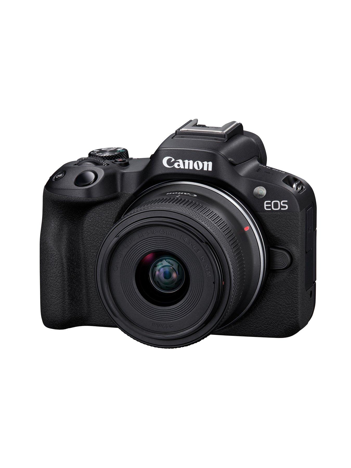 Image 3 of 6 of Canon EOS R50 Camera Kit inc RF-S 18-45mm Lens, 128GB SD Card &amp; Neck Strap - Black