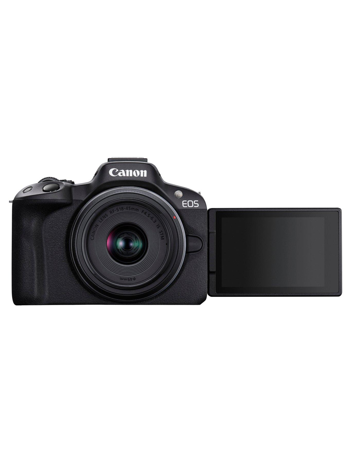 Image 4 of 6 of Canon EOS R50 Camera Kit inc RF-S 18-45mm Lens, 128GB SD Card &amp; Neck Strap - Black