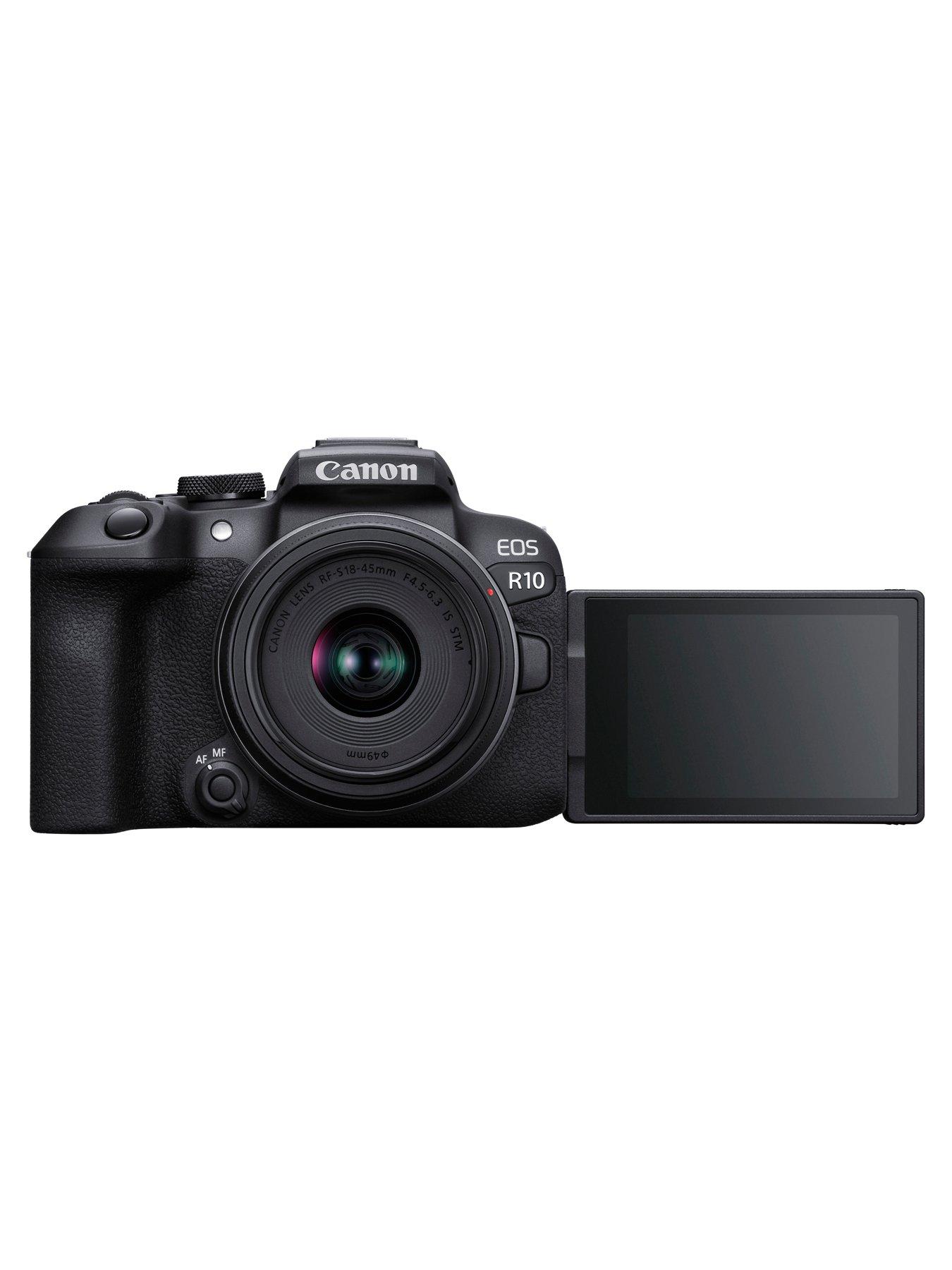 Image 4 of 6 of Canon EOS R10 Camera Kit with RF-S 18-45mm Lens, Sandisk 128GB SD, Neck Strap &amp; Additional LP-E17 Battery