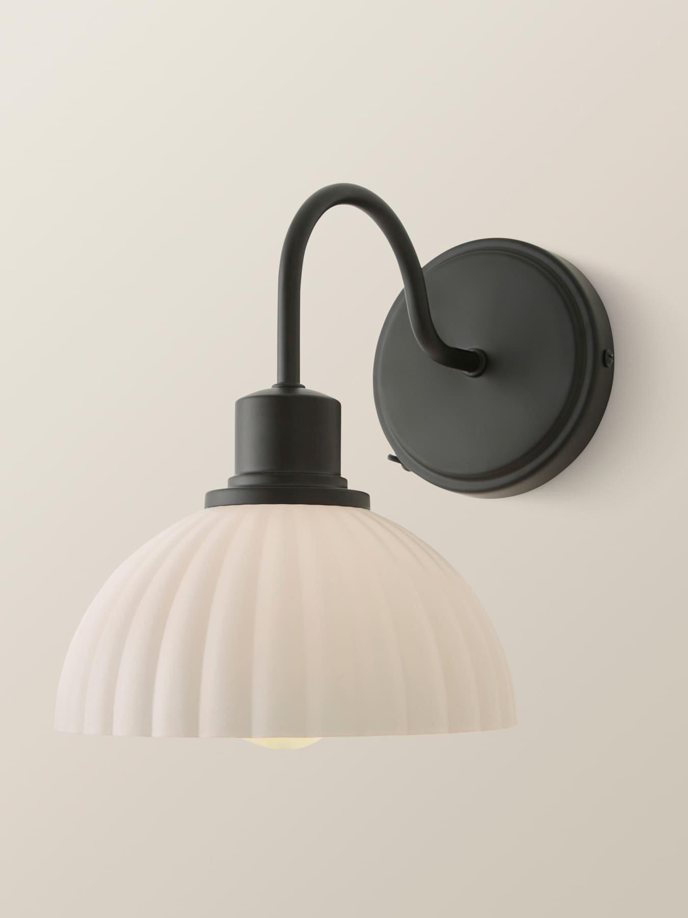 valuelights-bourton-matte-black-ribbed-dome-wall-light