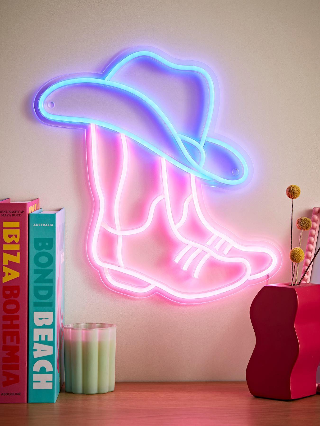 ValueLights Cowboy Neon Sign Decoration Wall Light