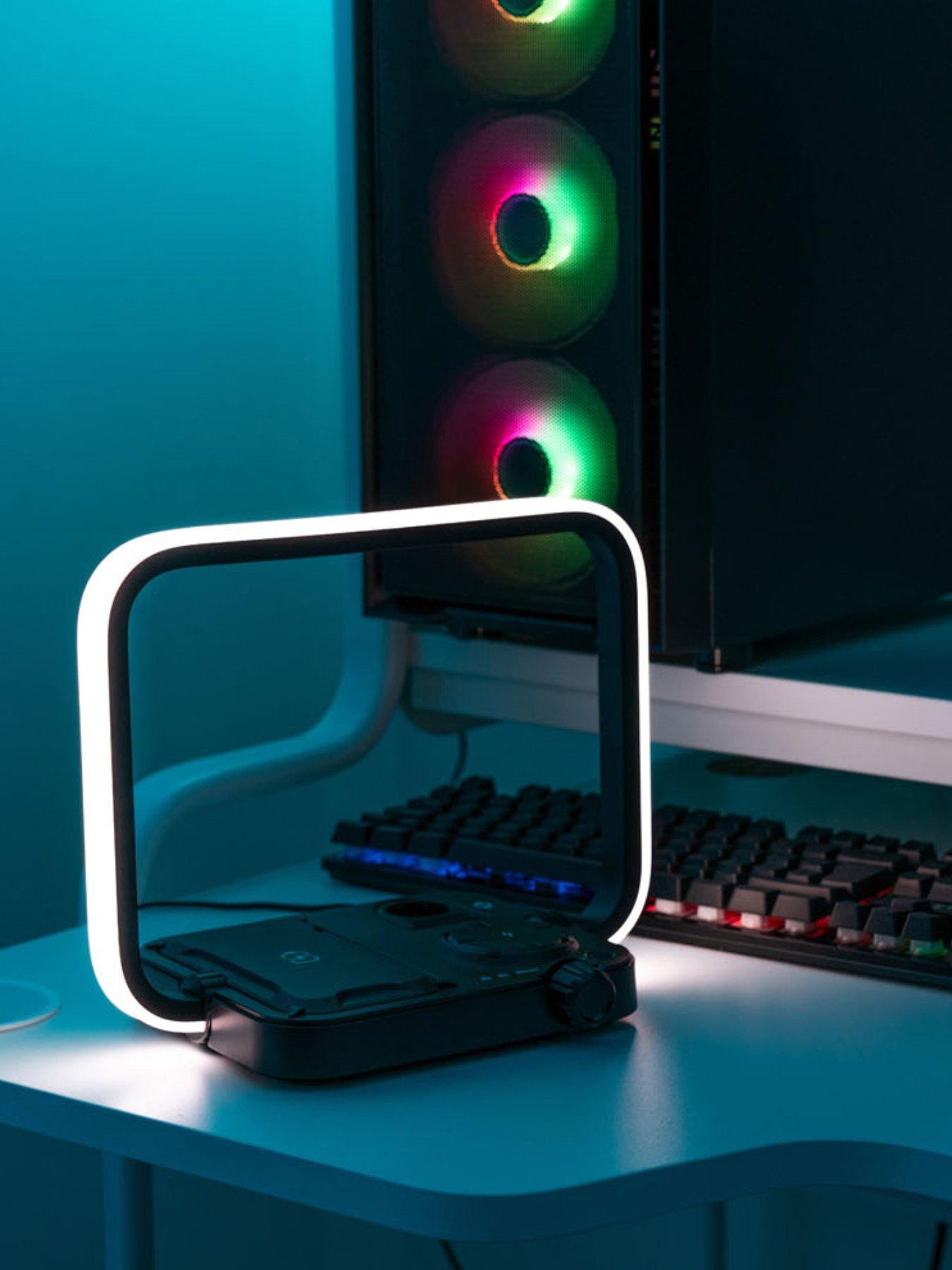 ValueLights Black 3-in-1 Wireless Charging Pad with Colour Changing Light