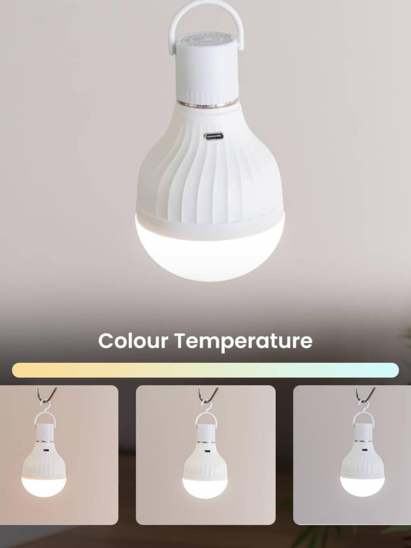Image 4 of 7 of ValueLights Pack of 2 E27 USB Rechargeable Light Bulbs with Remote Control