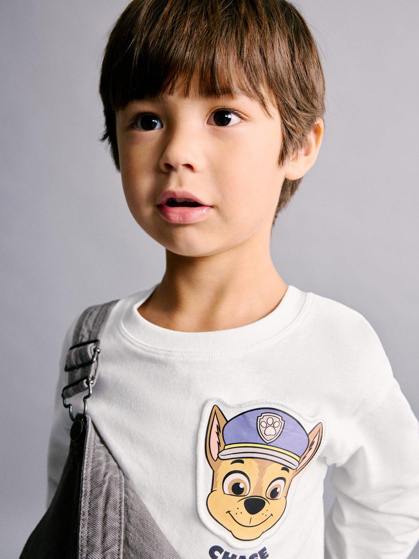 Image 1 of 5 of Mango Younger Boys Paw Patrol Long Sleeve T-Shirt - Light Cream