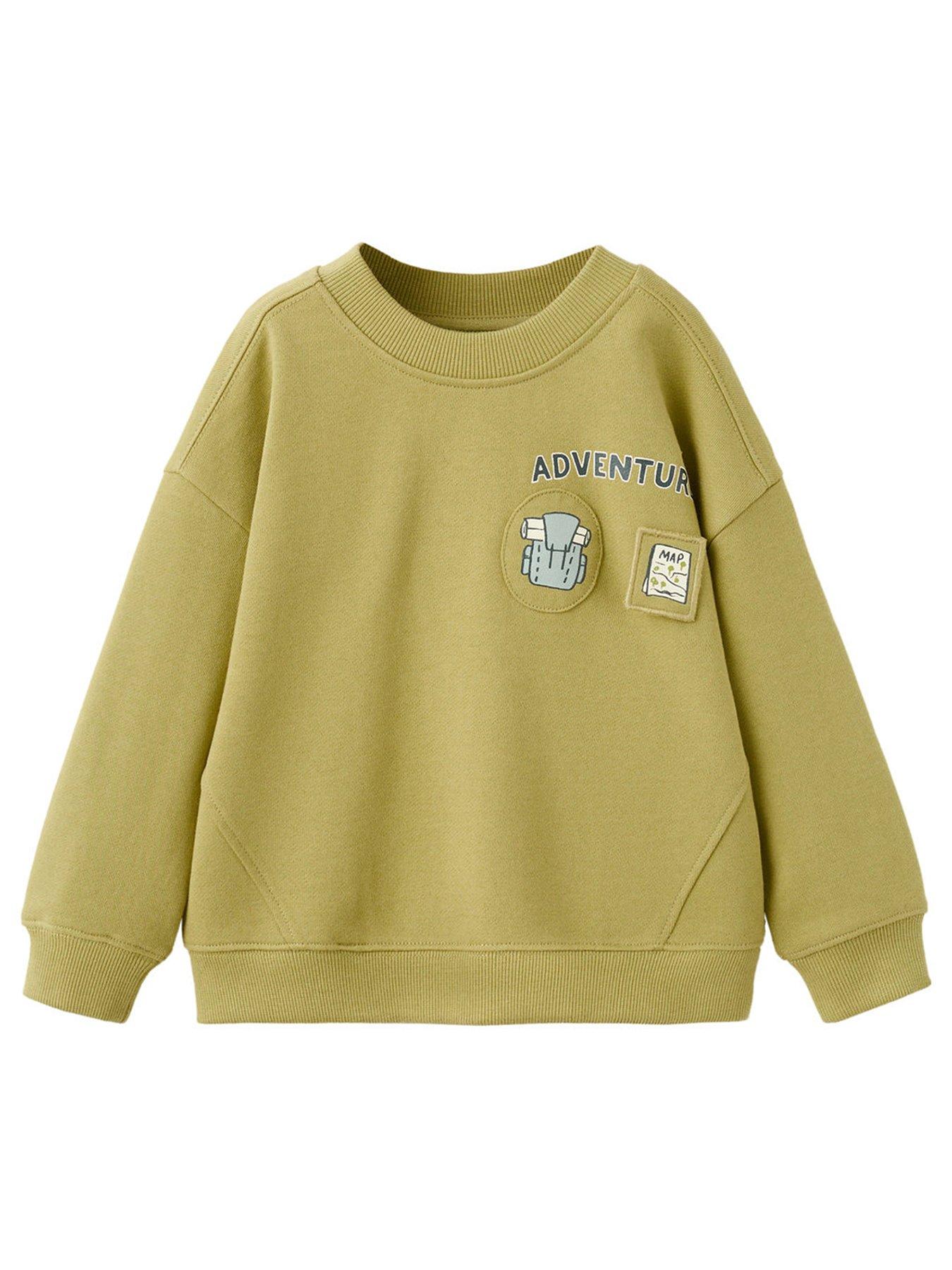 mango-younger-boys-explore-sweatshirt-bright-greenfront