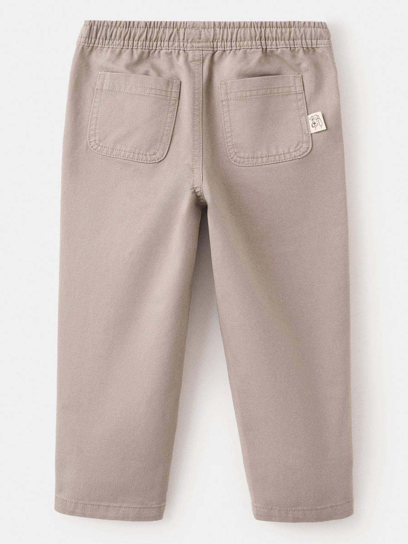 mango-younger-boys-elasticated-waistband-trousers-brownback