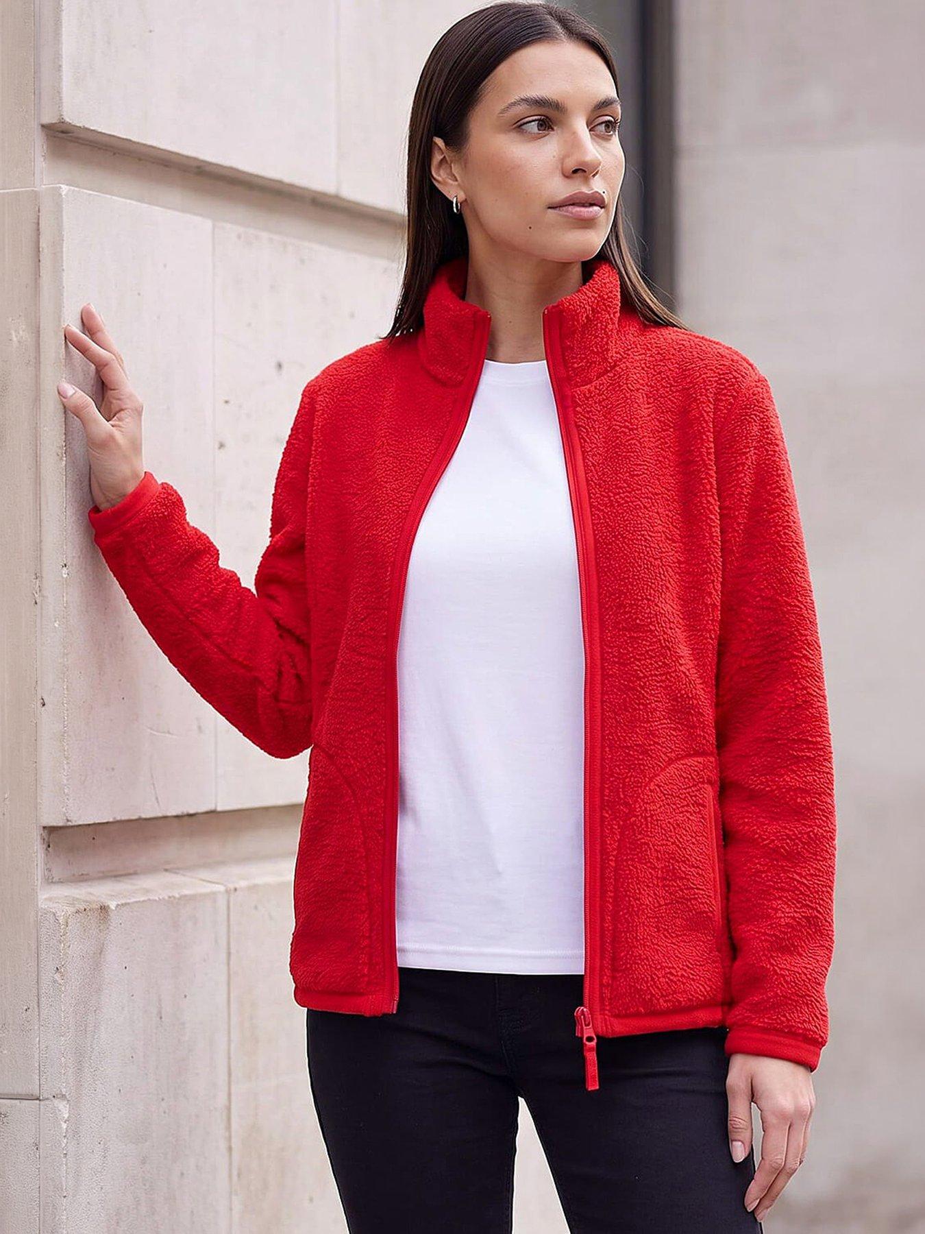Roman Reversible Fleece Zip Jacket - Red