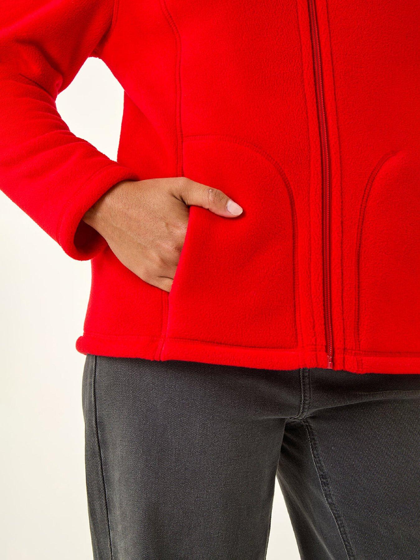 Image 5 of 5 of Roman Reversible Fleece Zip Jacket - Red