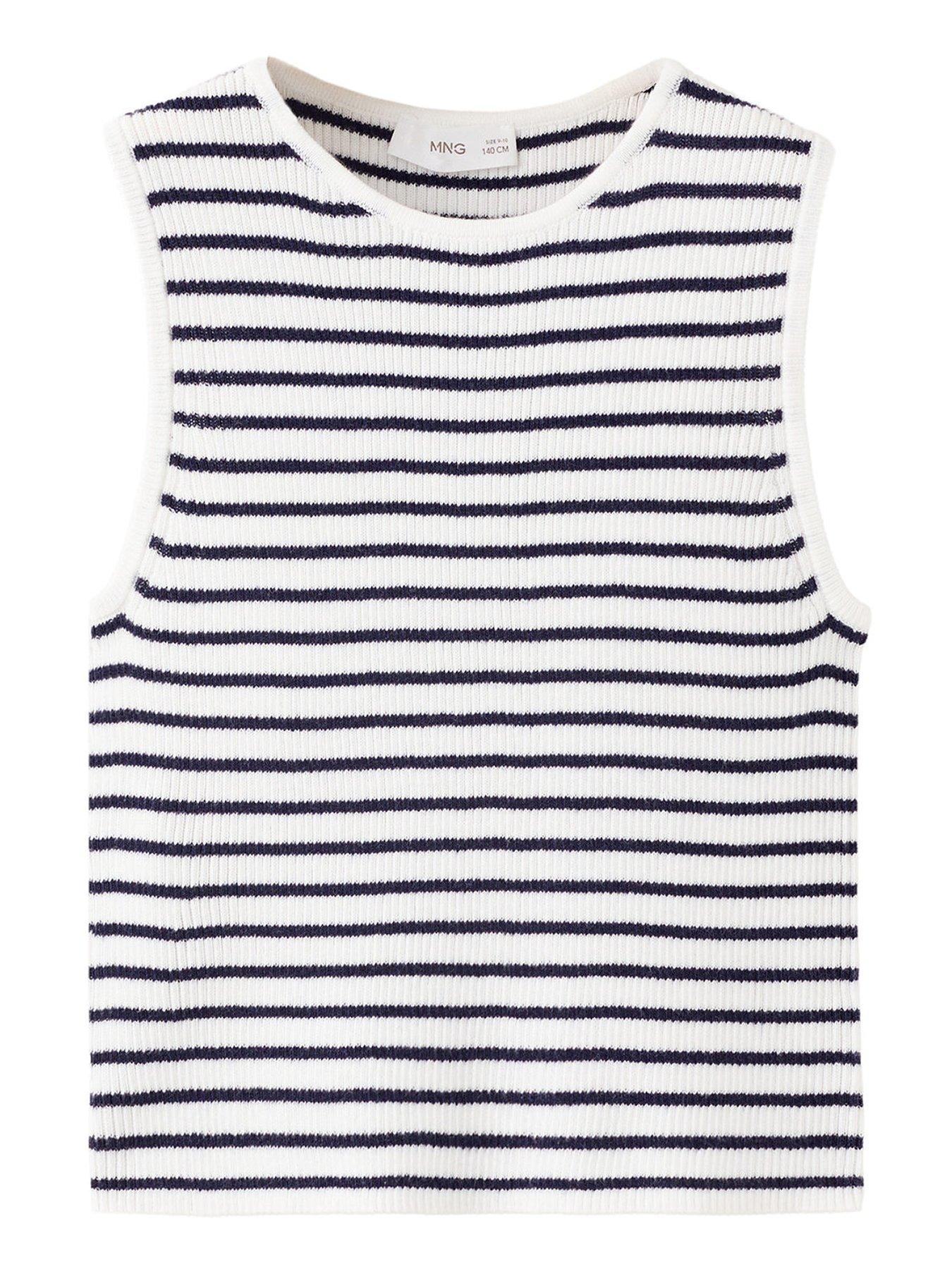mango-girls-striped-ribbed-vest-navy-stripefront