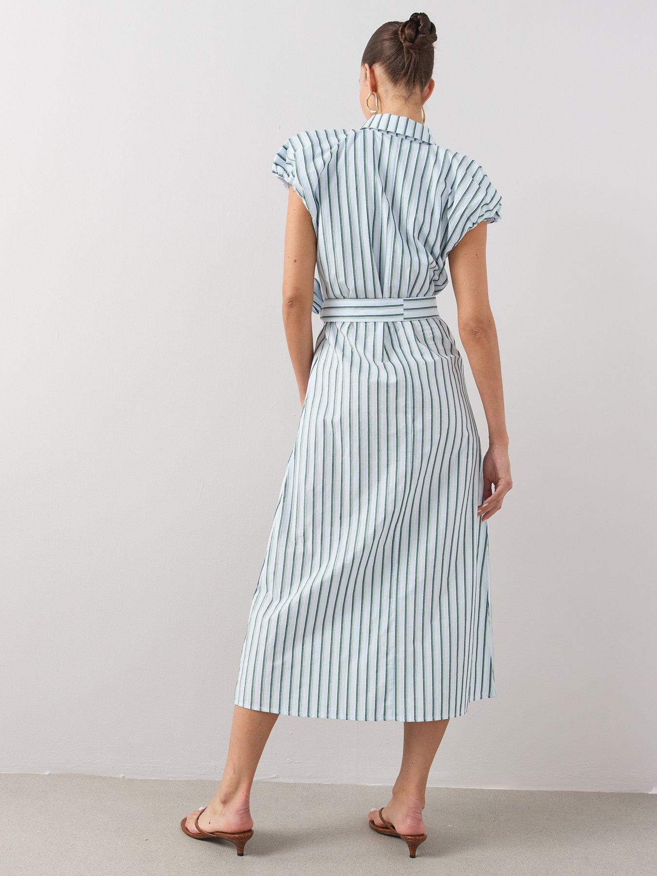 Image 2 of 6 of The Very Collection Button Through Belted Shirt Midi Dress
