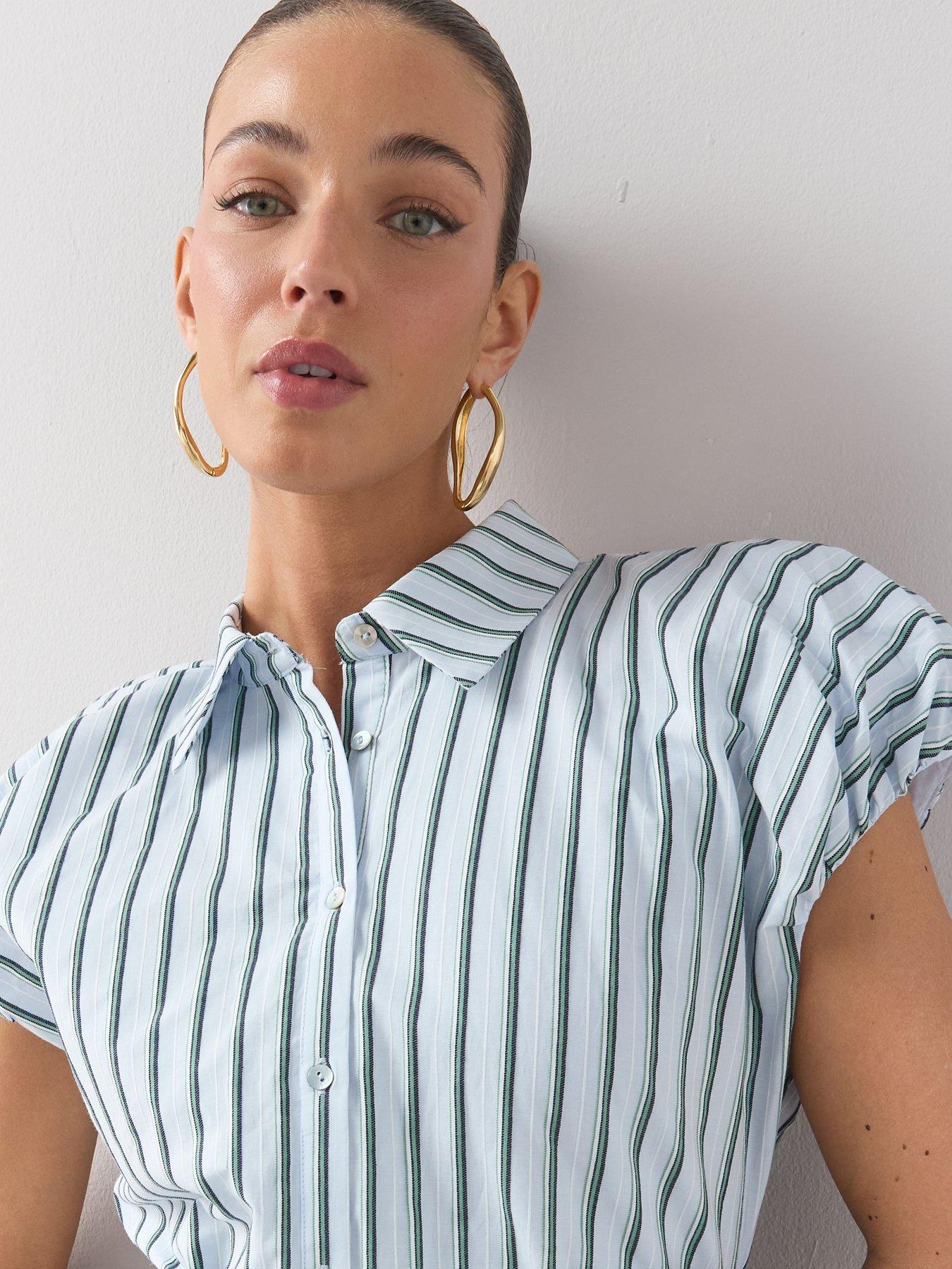 Image 5 of 6 of The Very Collection Button Through Belted Shirt Midi Dress