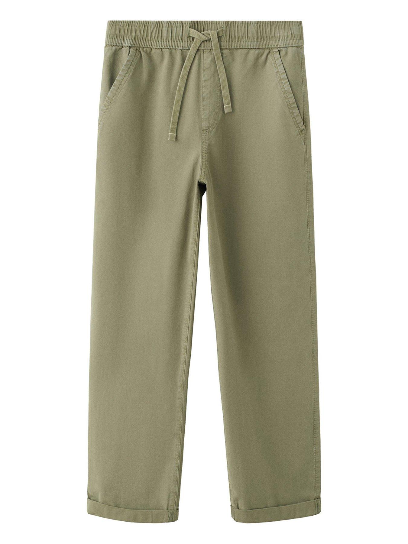 mango-boys-elasticated-waist-chino-trousers-khakifront
