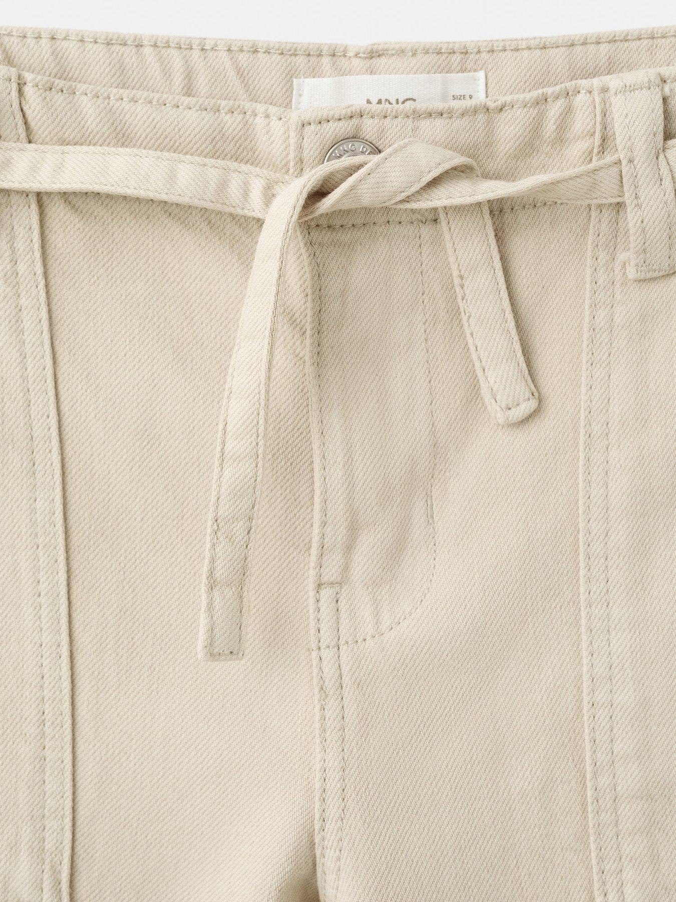 mango-girls-wide-leg-belted-jeans-beigeoutfit