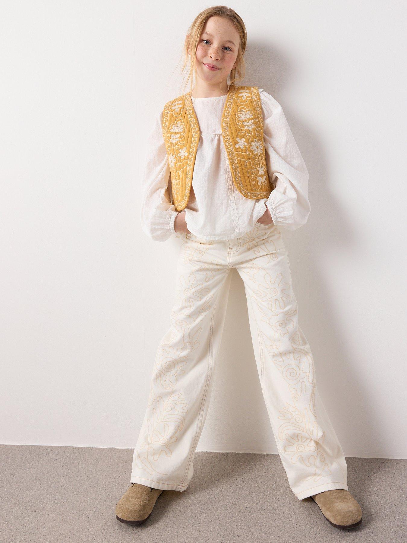 mango-girls-flower-waistcoat-yellowback