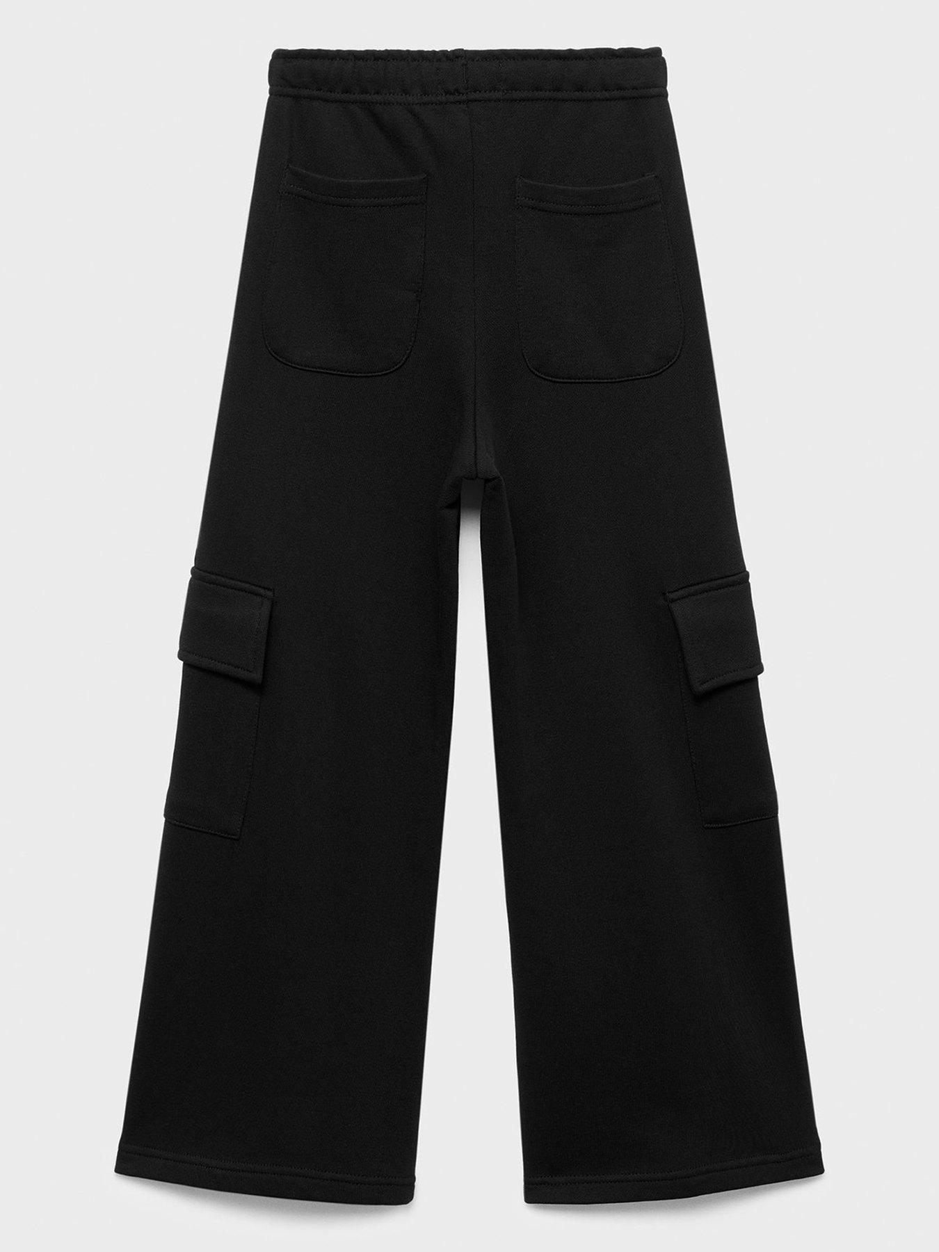 mango-girls-wide-leg-cargo-joggers-blackback