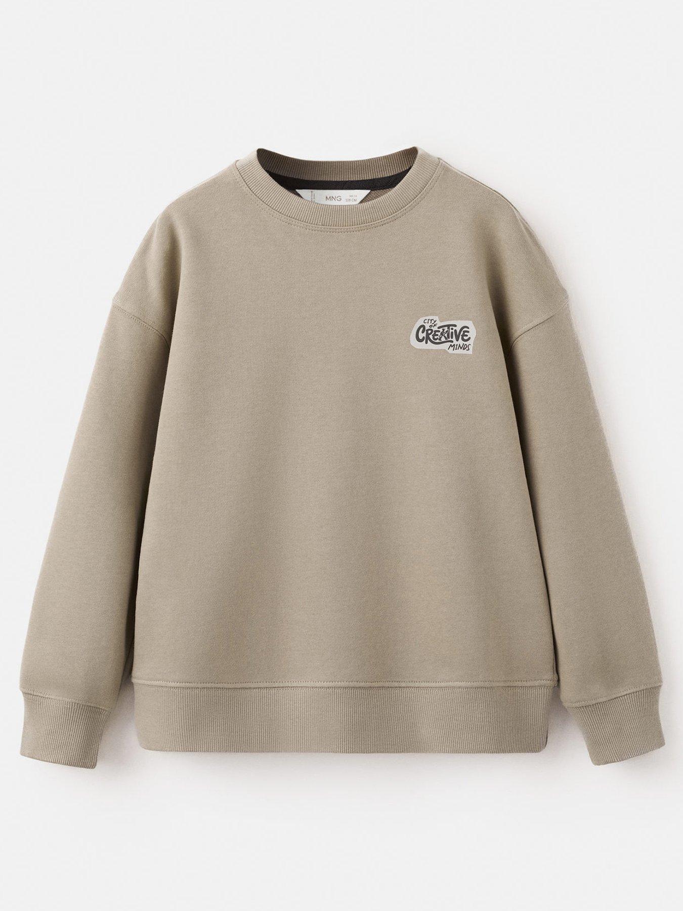 Image 2 of 4 of Mango Boys Creative Sweatshirt - Beige